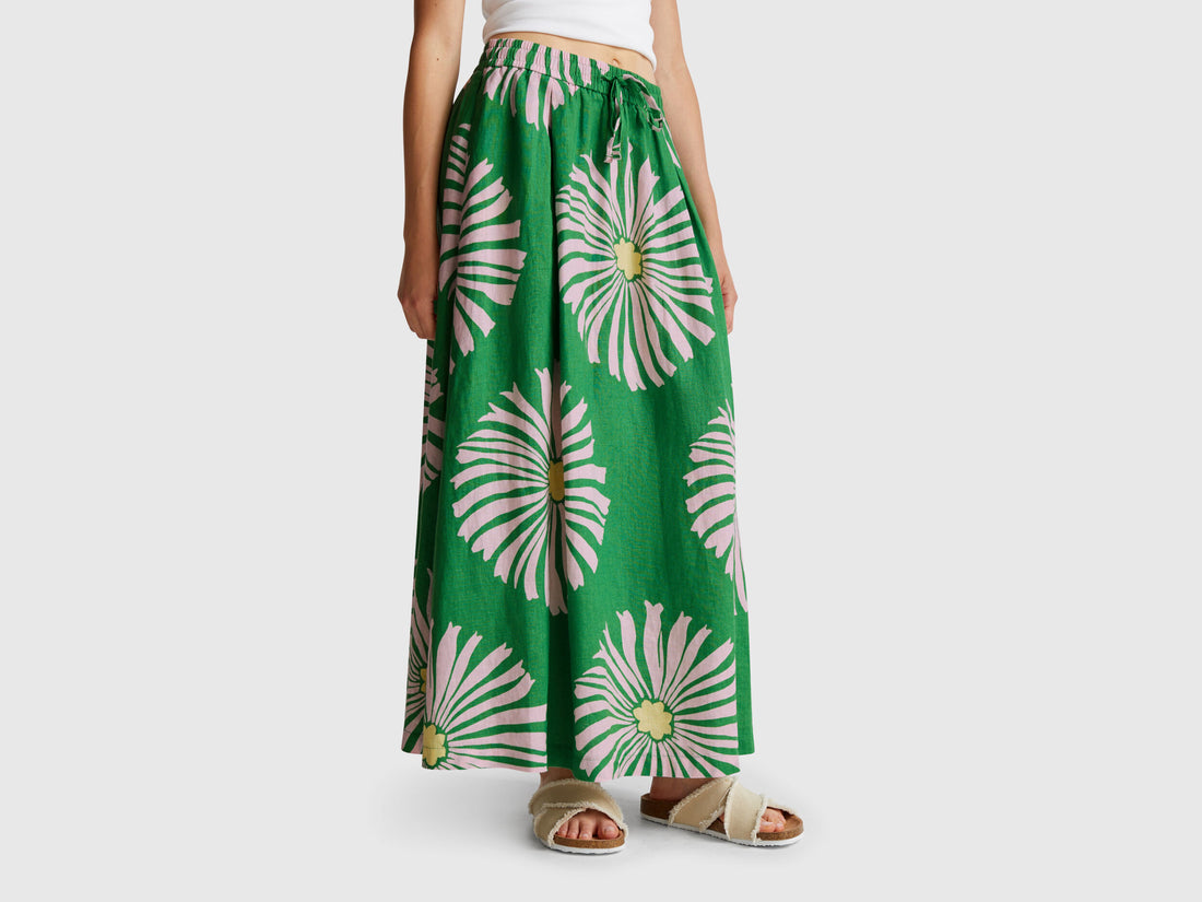 Benetton_Midi Skirt with Floral Print_4KPRD004T_69W_02