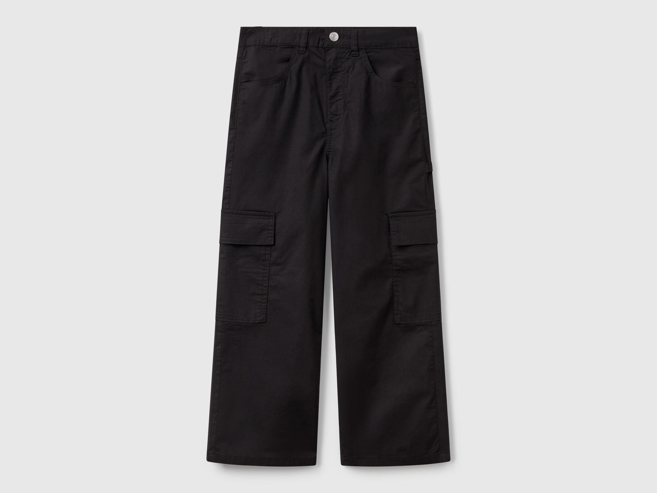 Benetton_Wide Fit Cargo Trousers_4L2VCE040_100_01