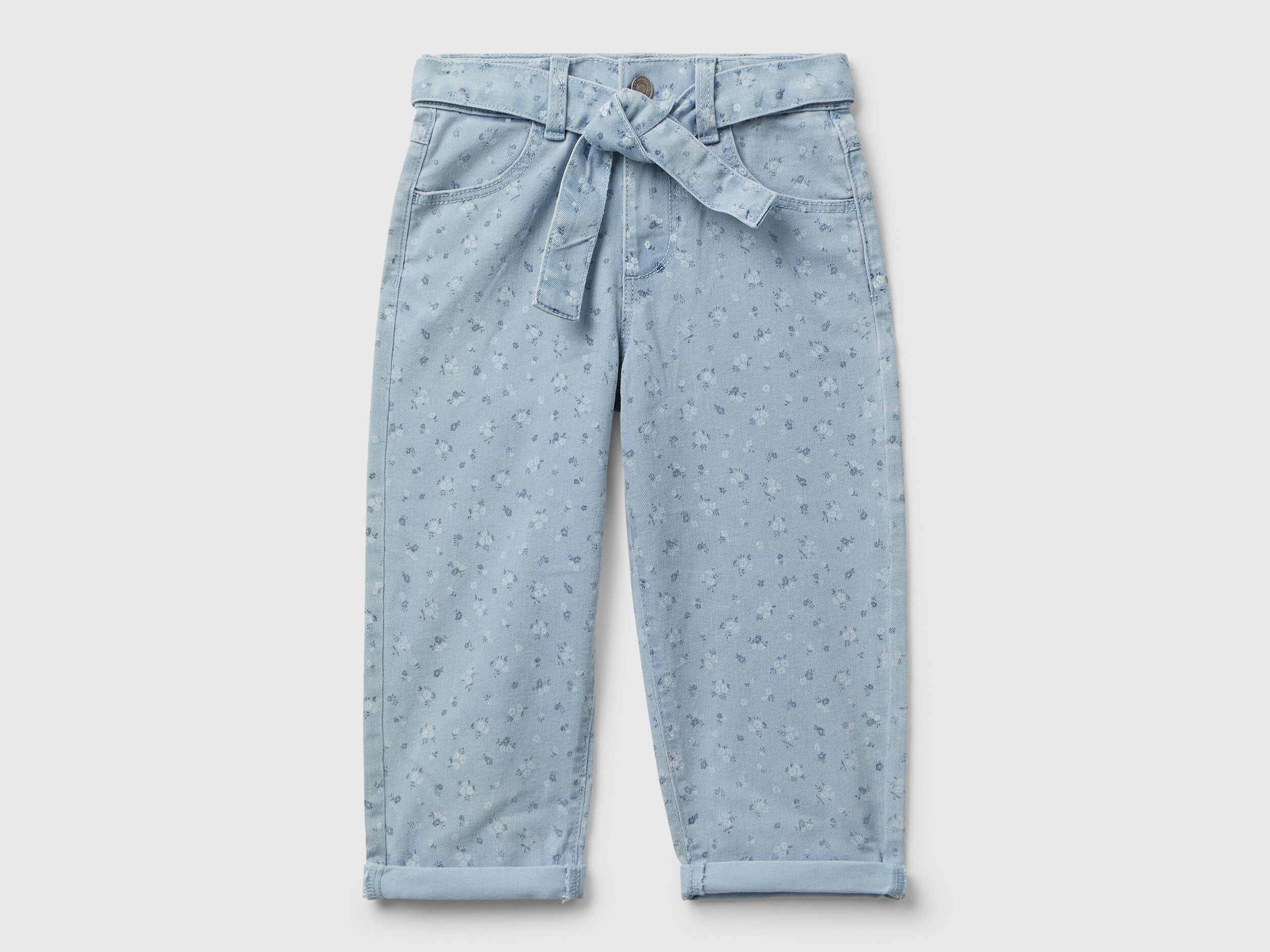 Benetton_Light Blue_Floral Jeans with Sash_4NZRGE02L_901_01