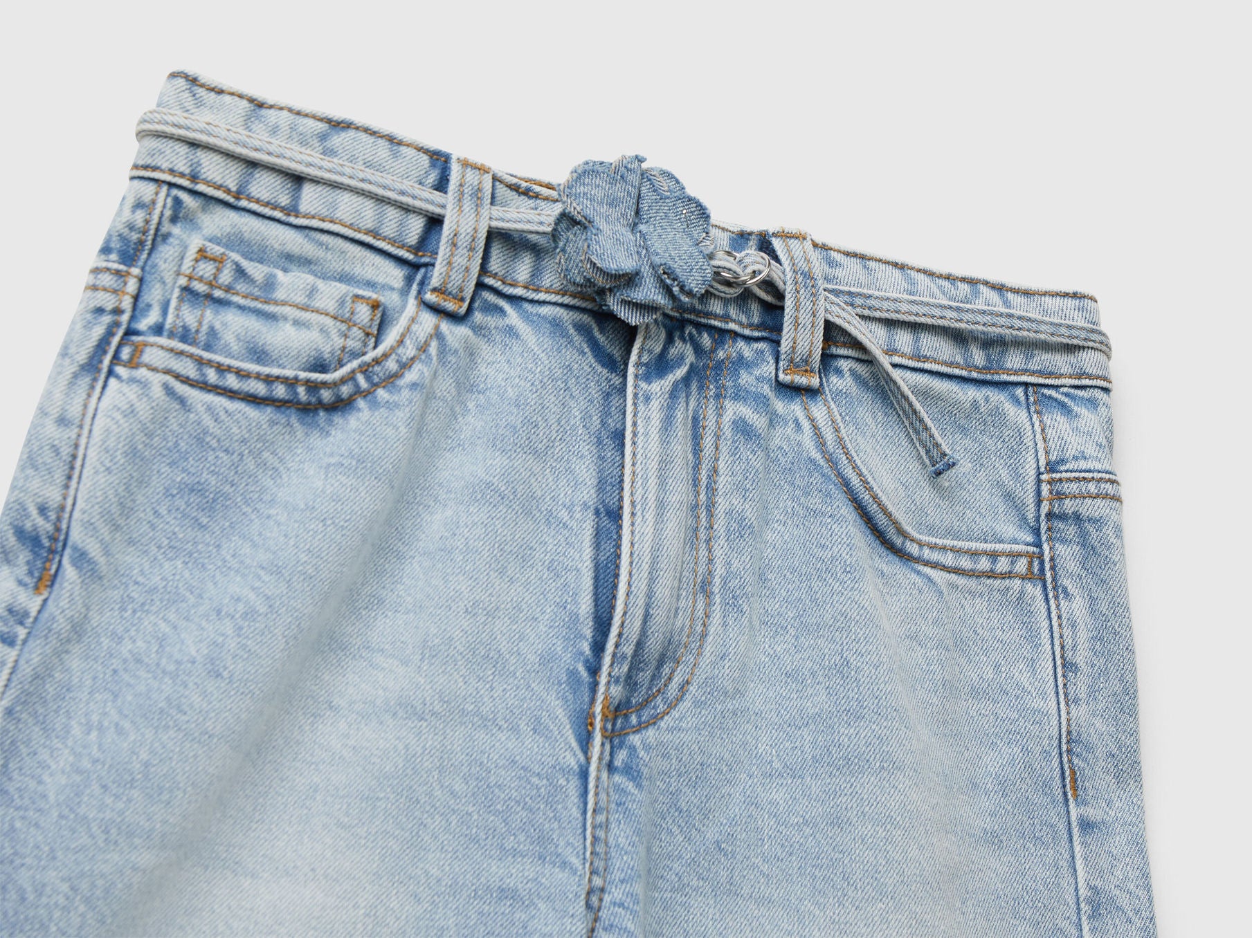 Benetton_Light Blue_Knee-Length Jeans with Belt_4R76CF04U_901_03