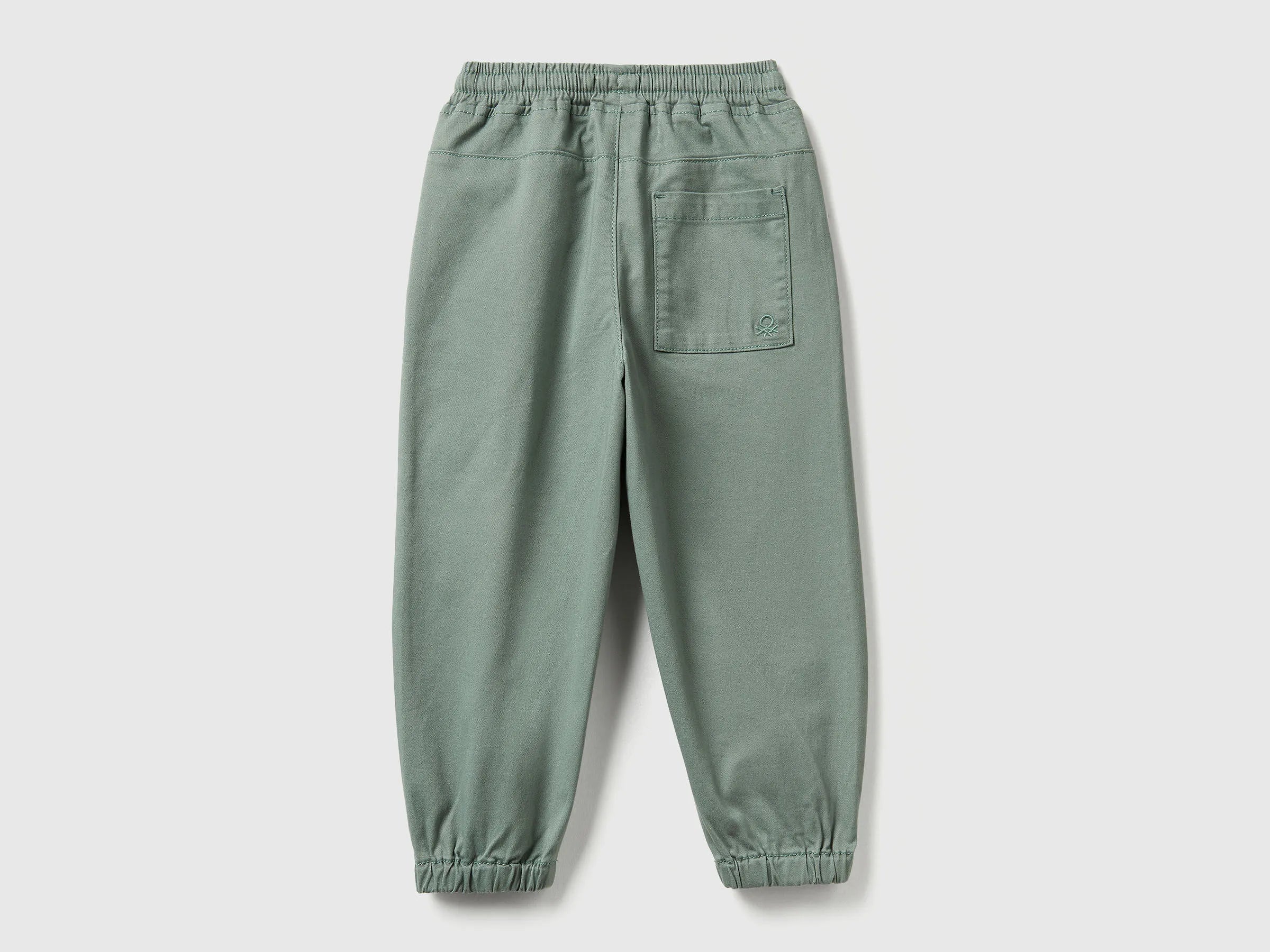 Benetton_Military Green_Stretch Cotton Joggers with Drawstring_4RHPGF021_075_02