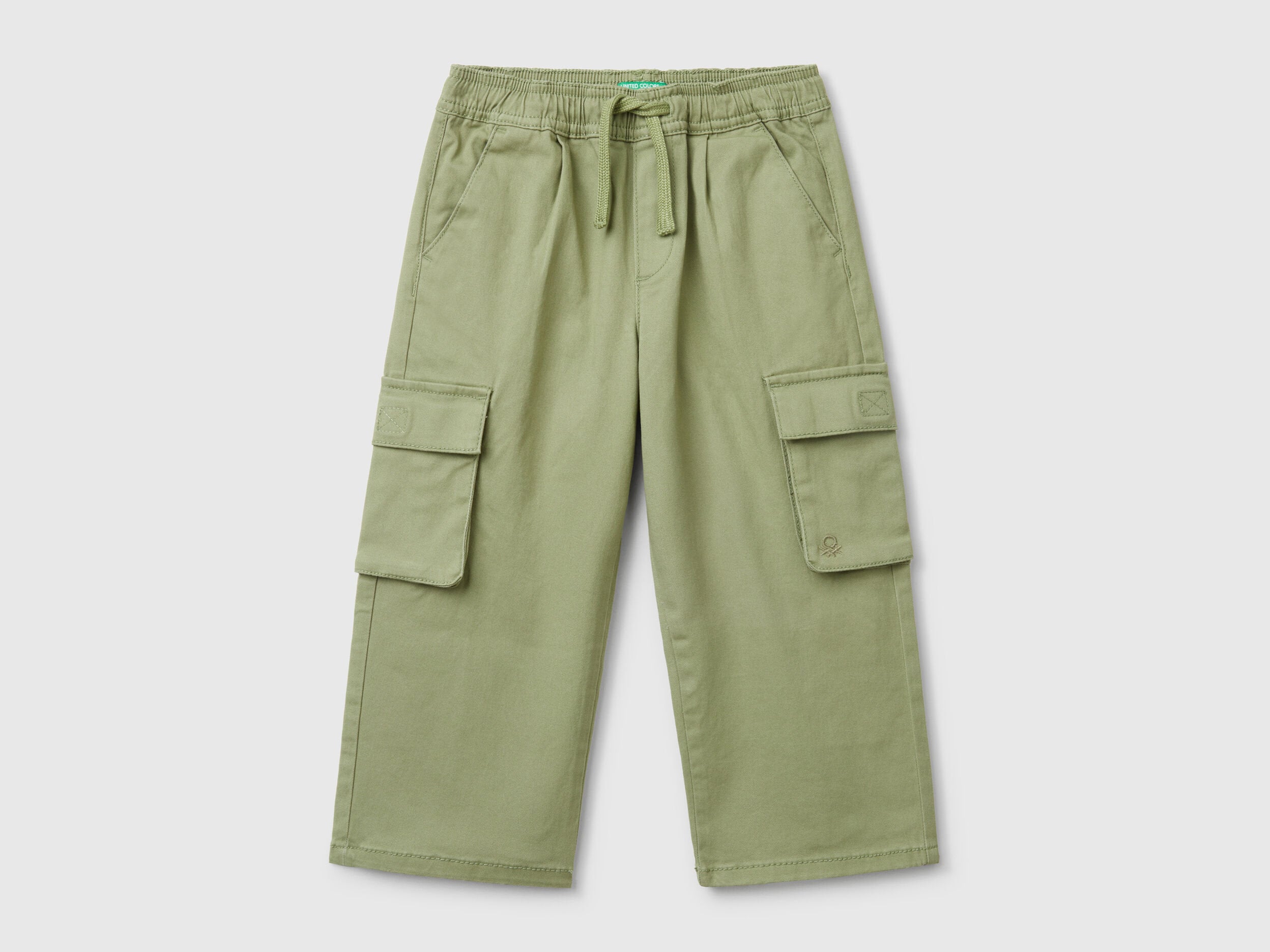 Benetton_Stretch Cotton Cargo Trousers_4TCGGF02B_26K_01