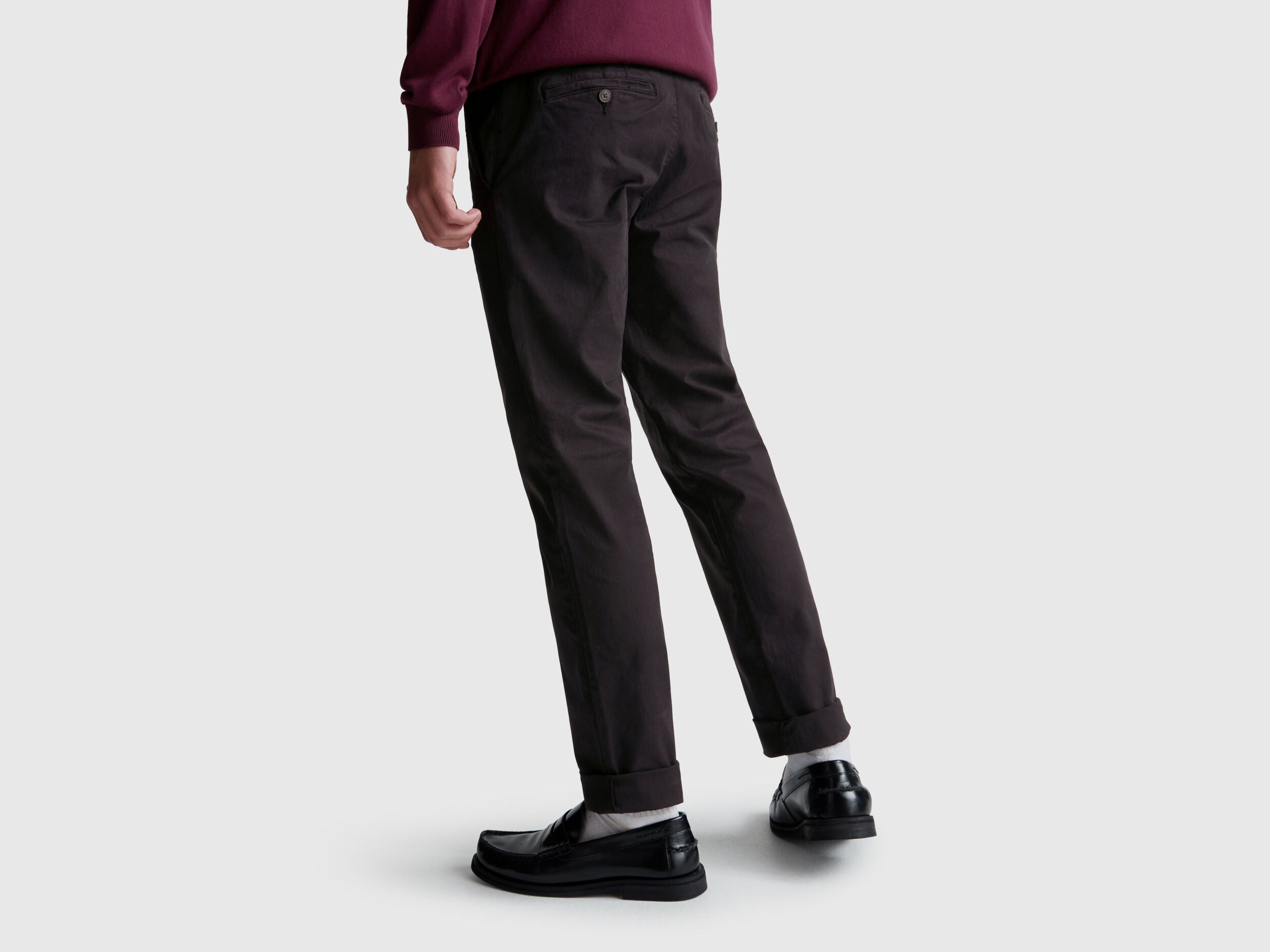 Benetton_Black_Slim Fit Cotton Chinos_4TZYUF04P_100_03