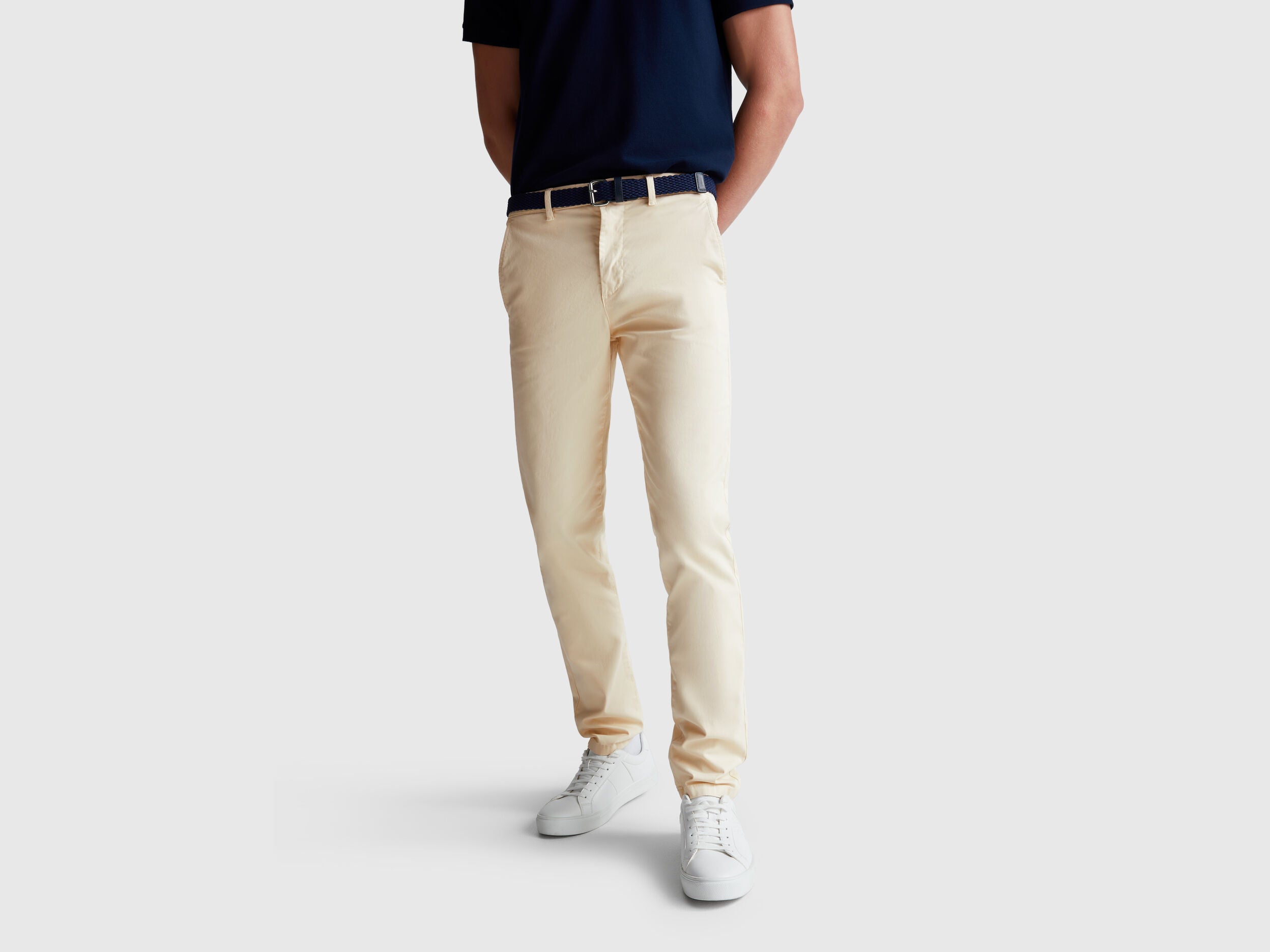 Benetton_Beige_Slim Fit Cotton Chinos_4TZYUF04P_152_02