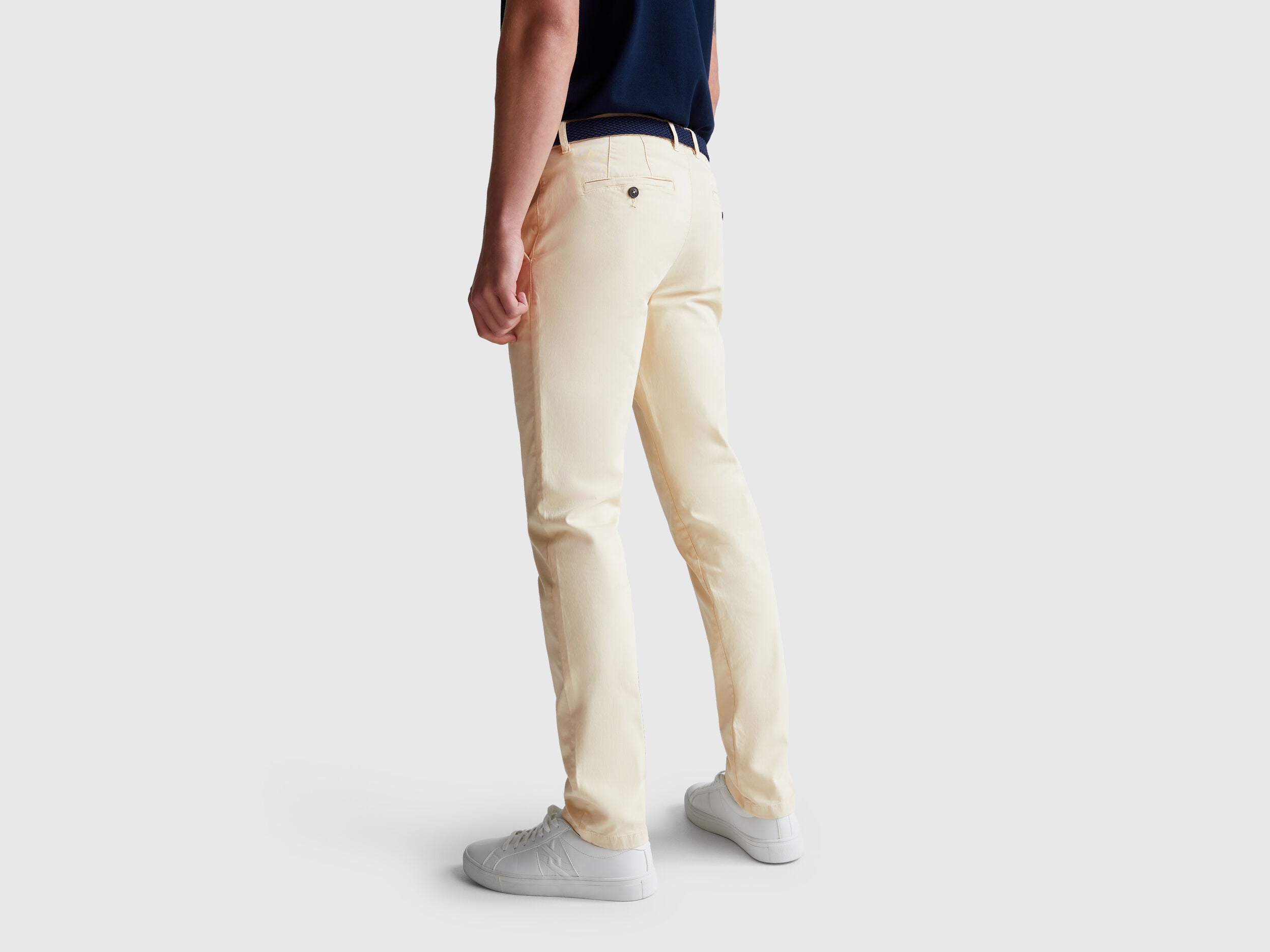 Benetton_Beige_Slim Fit Cotton Chinos_4TZYUF04P_152_03