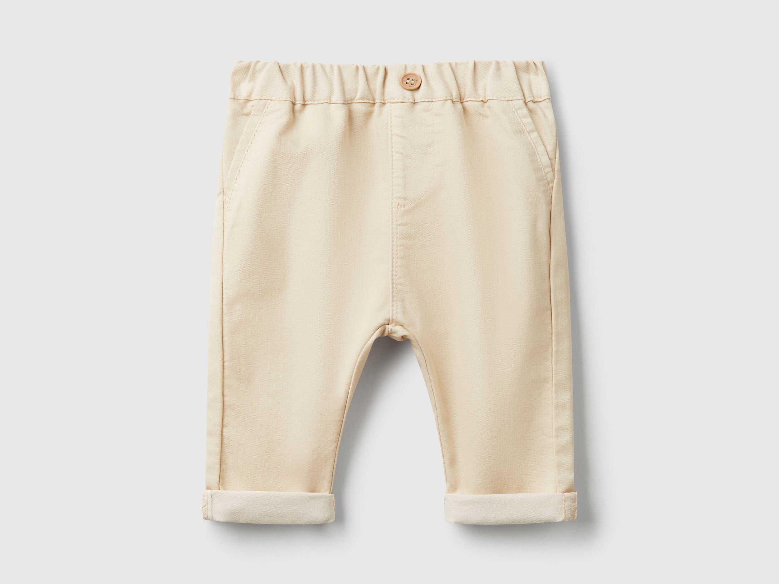 Benetton_Trousers in Stretch Cotton Blend_4U40AF018_152_01
