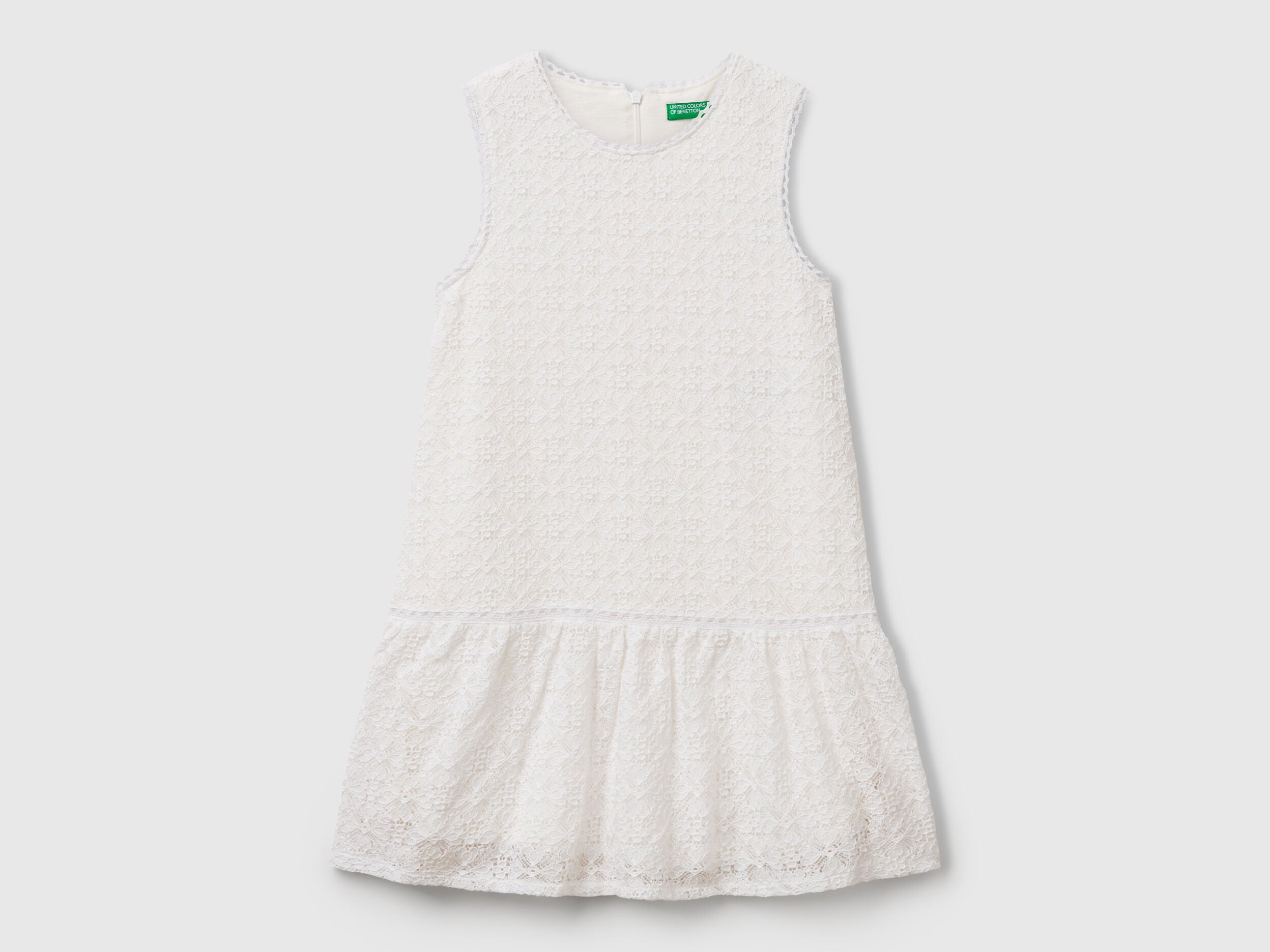 Benetton_Lace Dress with Flounce_4WYWCV039_901_01