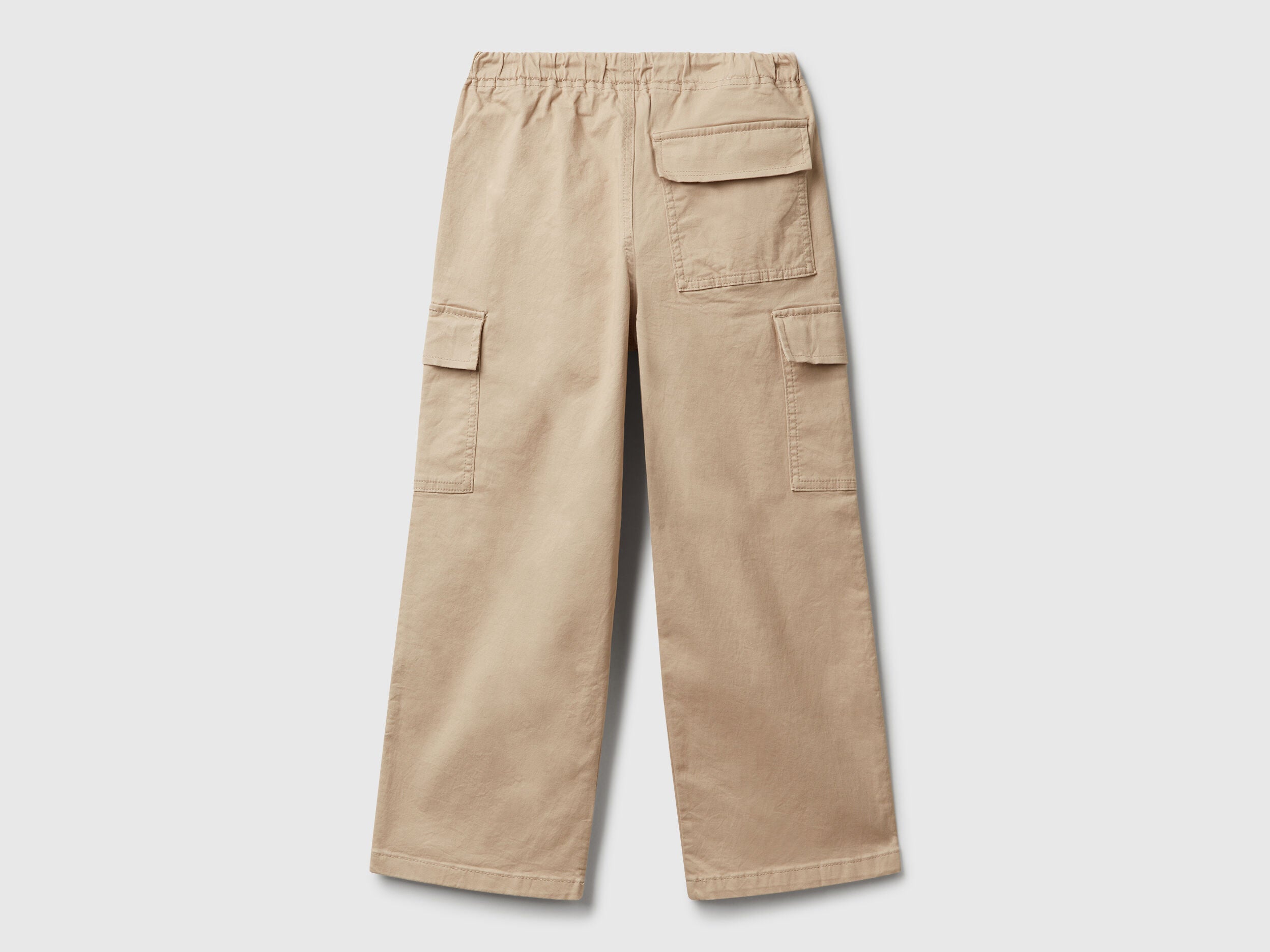 Benetton_Beige_Parachute Trousers in Stretch Cotton_4XZXCF04I_39A_02