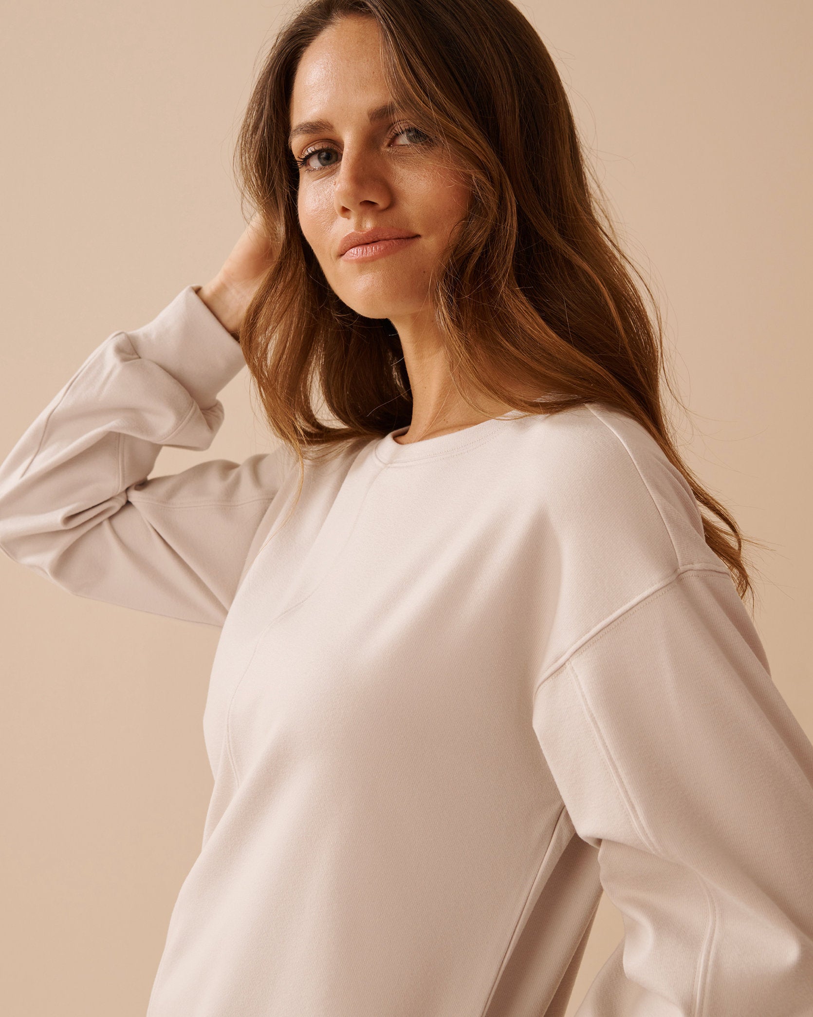 La Vie en Rose_Lightly Ribbed Crew Neck Sweatshirt_50100099_00041_04