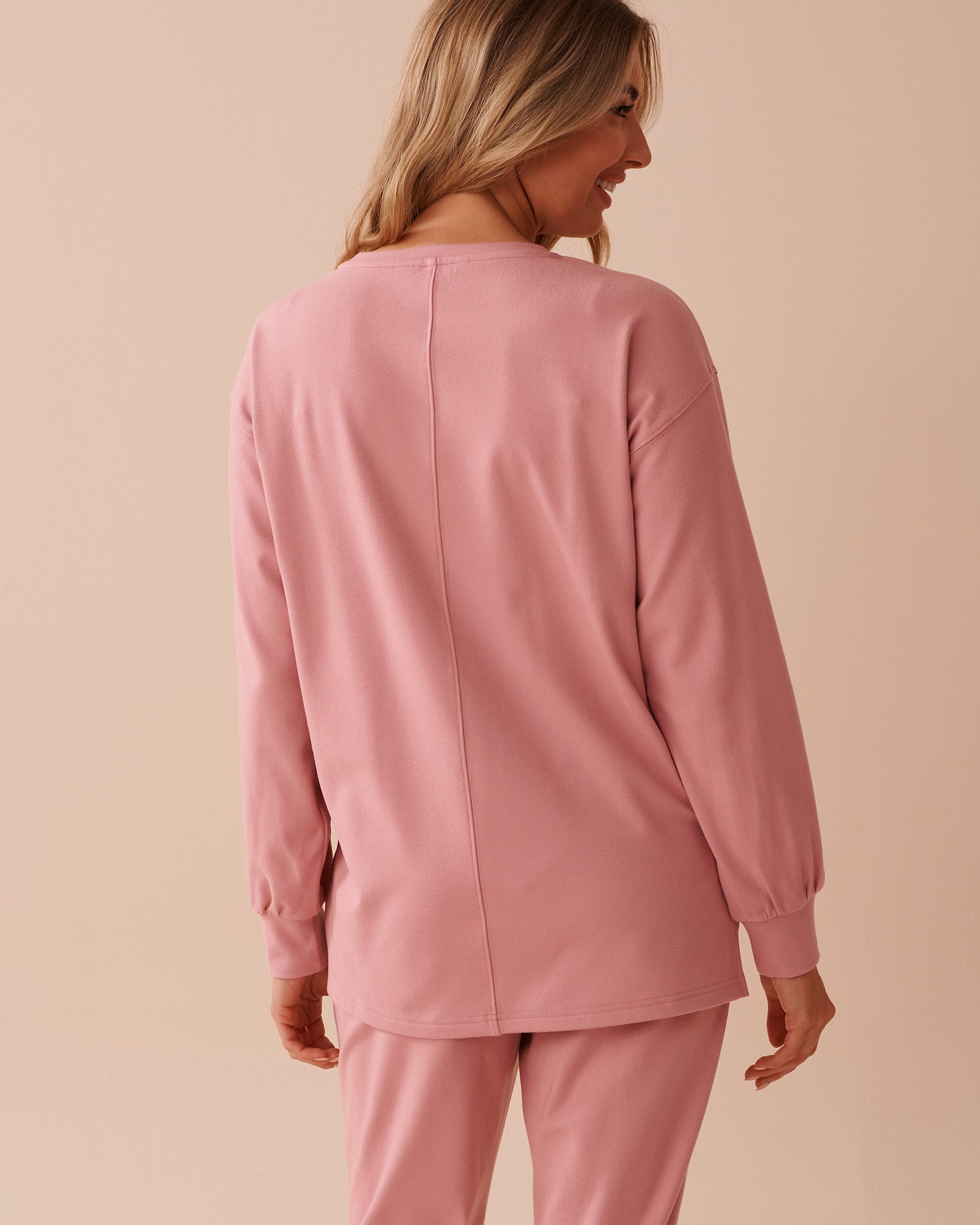 La Vie en Rose_Lightly Ribbed Crew Neck Sweatshirt_50100099_60077_02