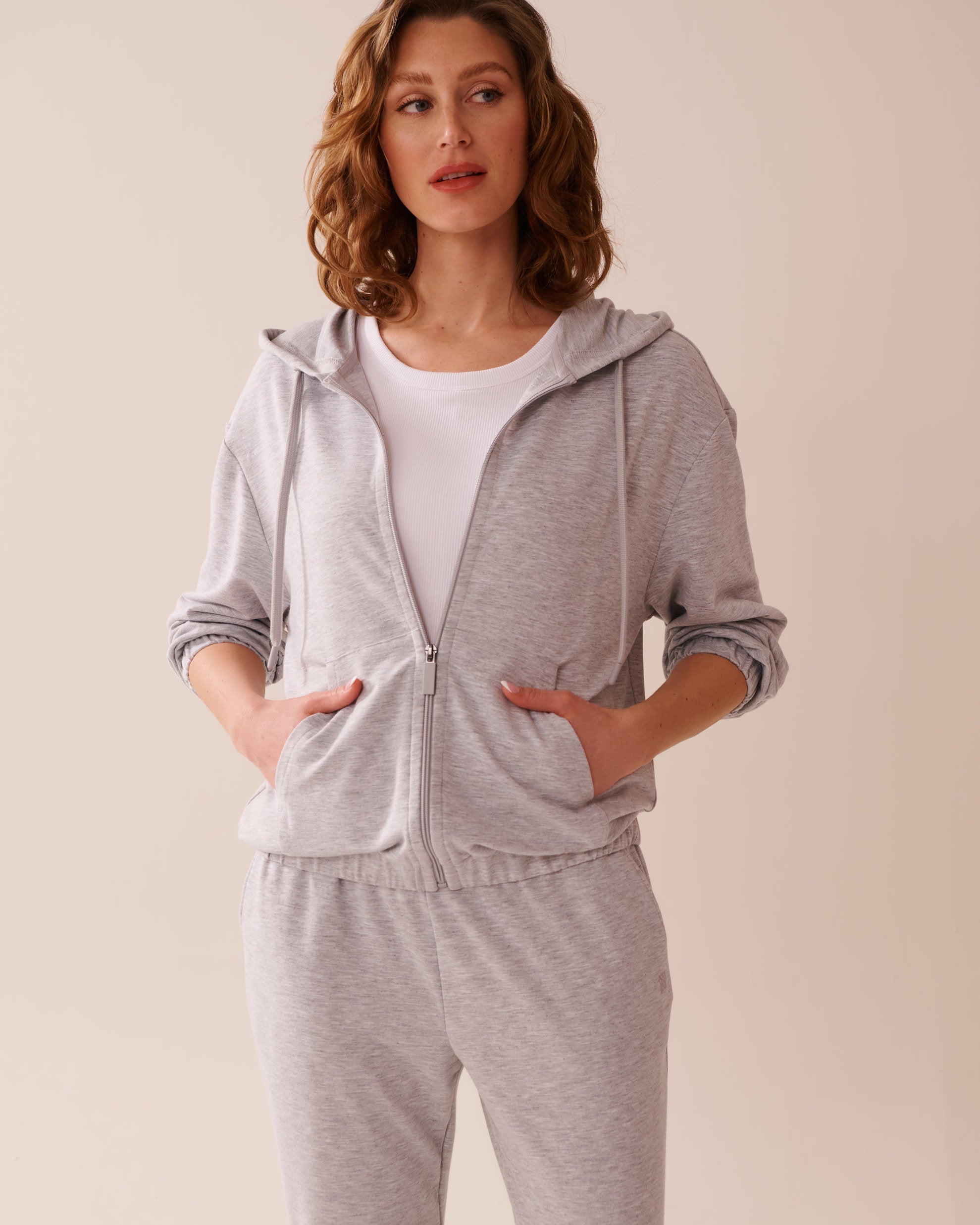 La Vie en Rose_French Terry Zip-up Hoodie_50100107_00007_03