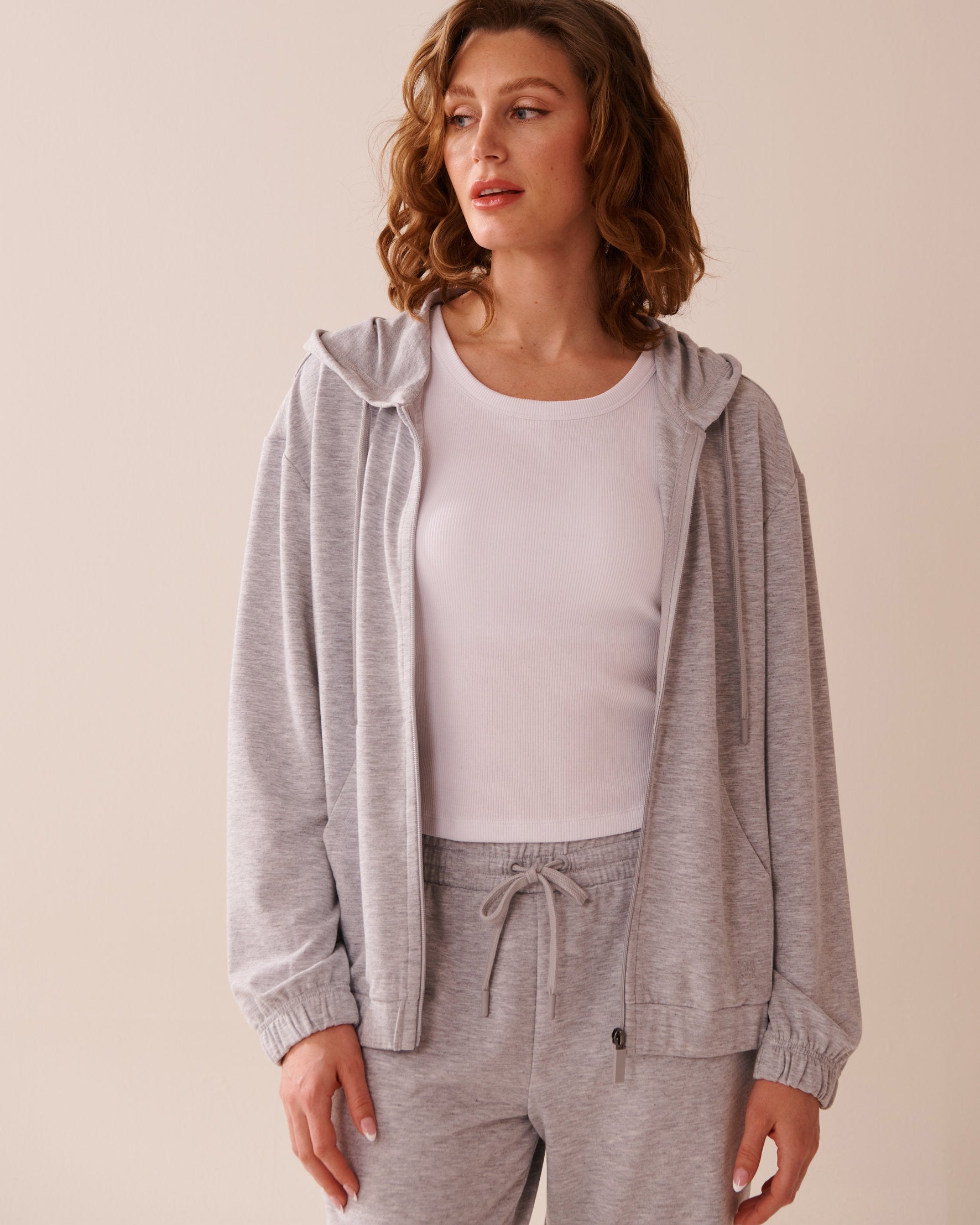 La Vie en Rose_French Terry Zip-up Hoodie_50100107_00007_05