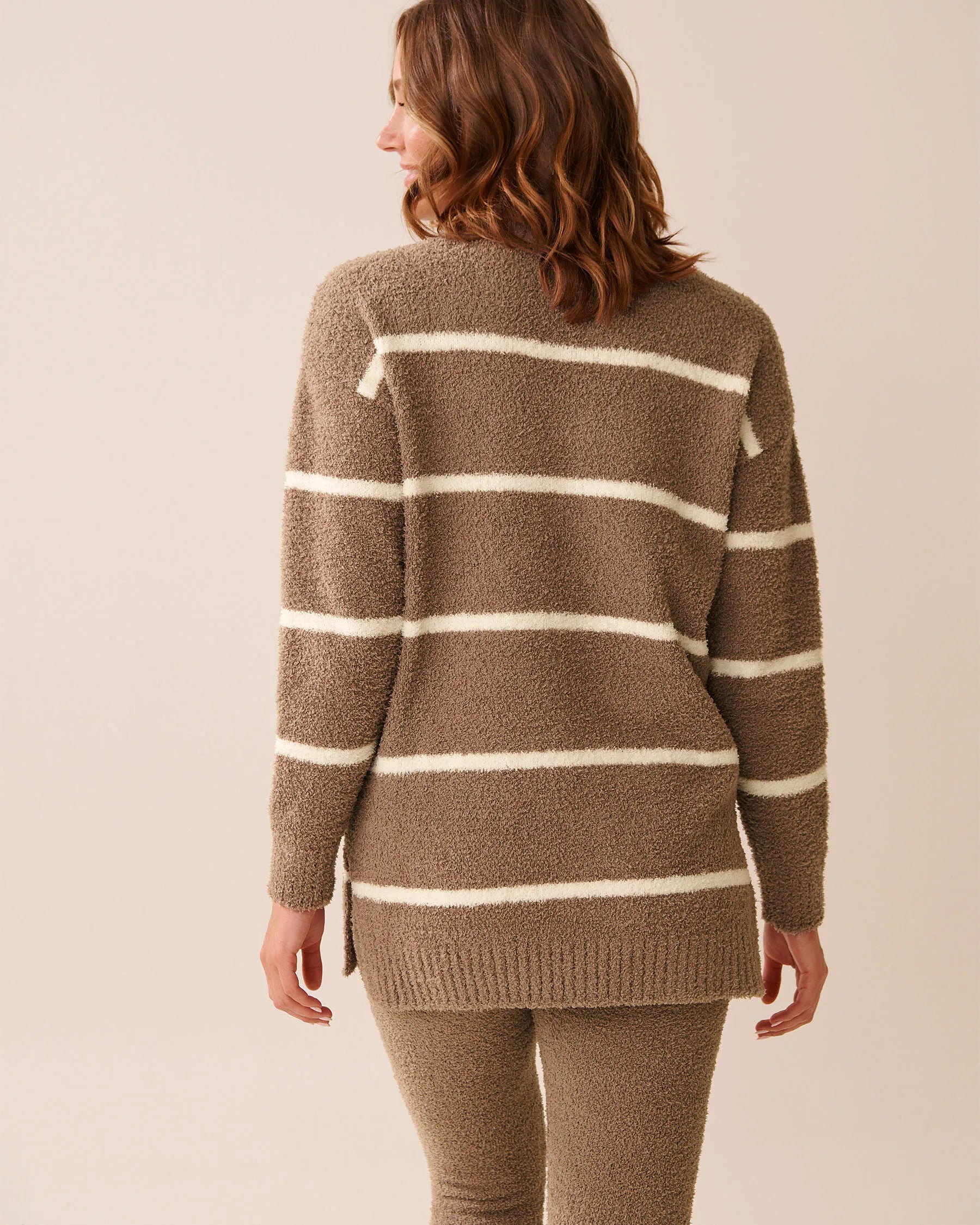 La Vie en Rose_Cinder & Snow Stripes_Chenille Long Sleeve Shirt_50100114_P00449_02