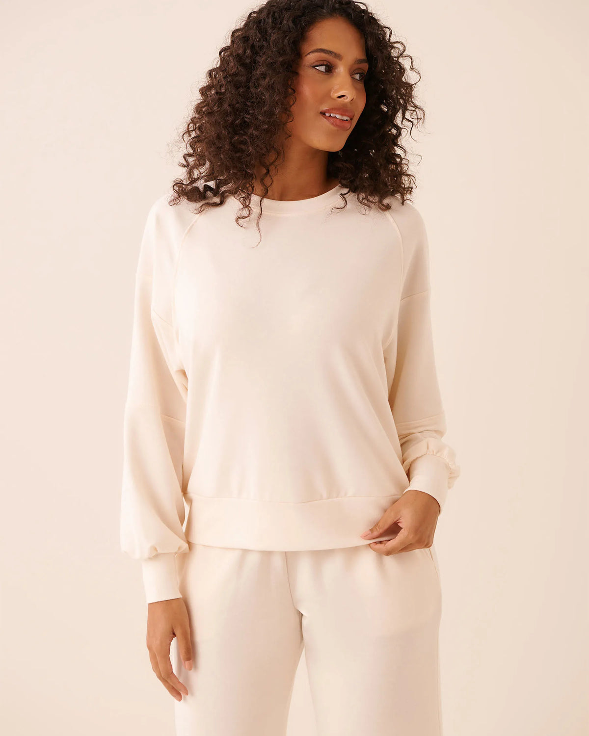 La Vie en Rose Buttercream Women French Terry Sweatshirt SKU: 50100128_20120 Image 01