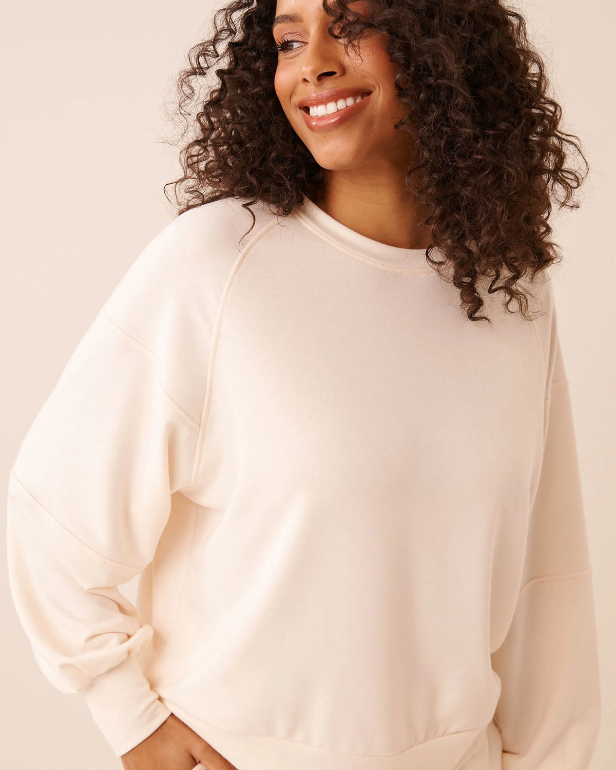 La Vie en Rose Buttercream Women French Terry Sweatshirt SKU: 50100128_20120 Image 03