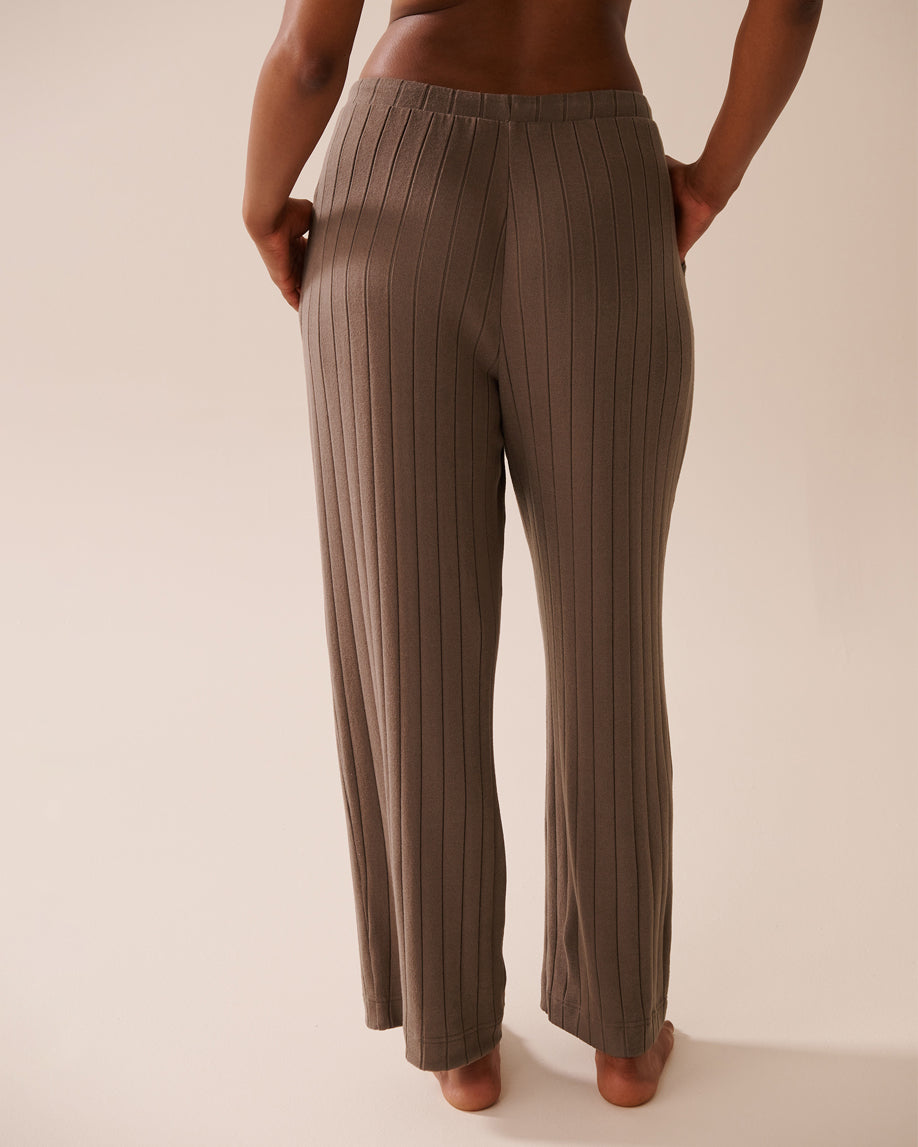La Vie en Rose_Deep Taupe_Ribbed Pants_50200099_20094_02
