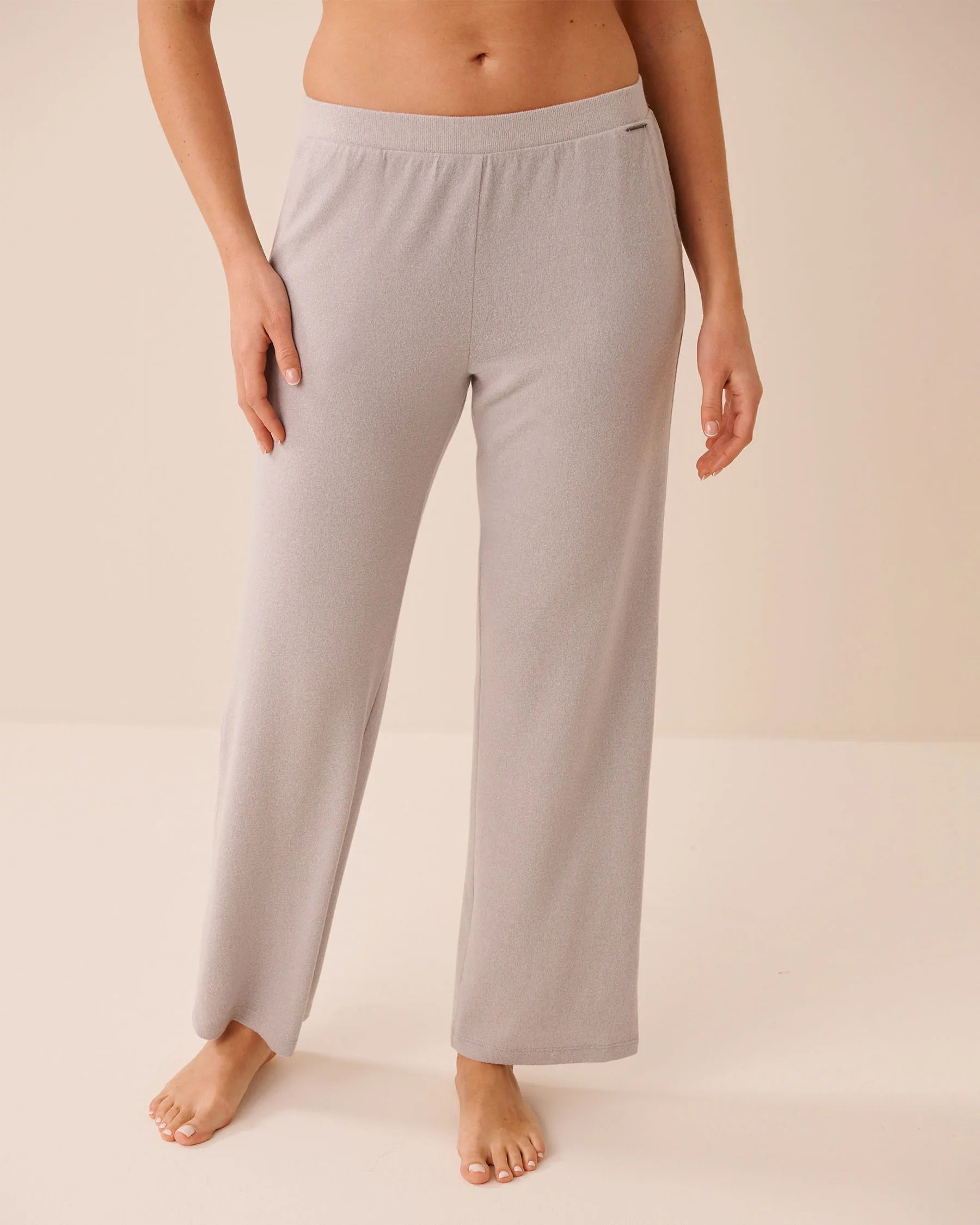 La Vie en Rose Comfy Grey Mix Women Soft Knit Pants SKU: 50200112_00007 Image 01