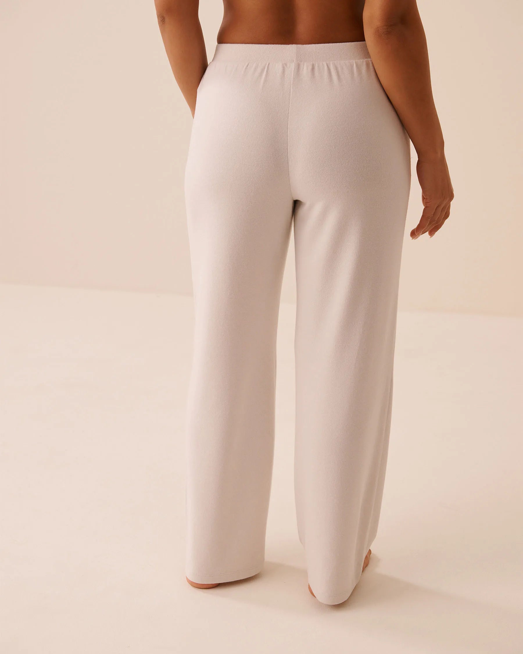 La Vie en Rose Beige Mix Women Soft Knit Pants SKU: 50200112_20079 Image 02