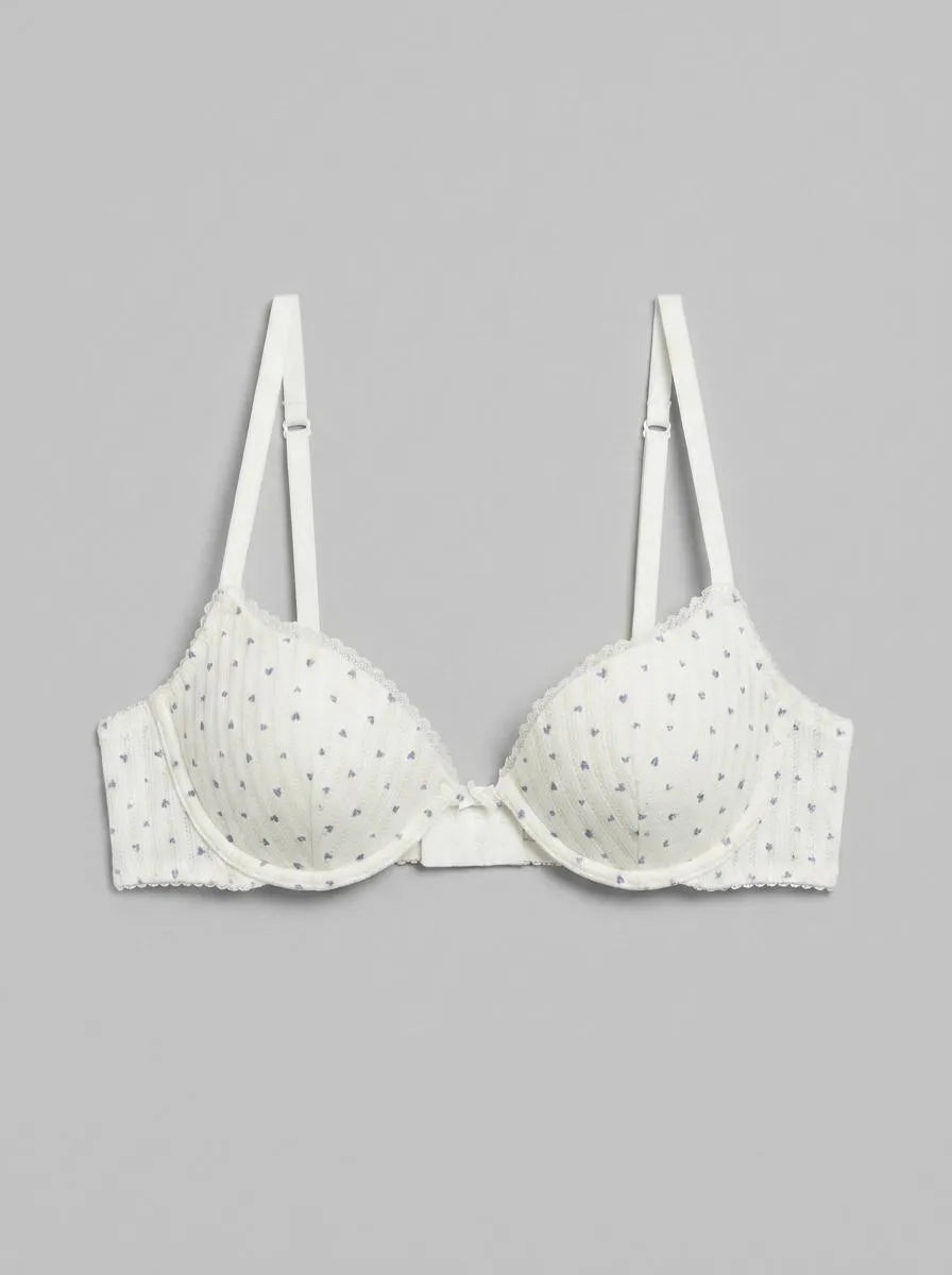 Women Secret_Ivory_White Classic Cotton Heart Print BEAUTIFUL Bra in Different Cup Sizes_5053832_96_00