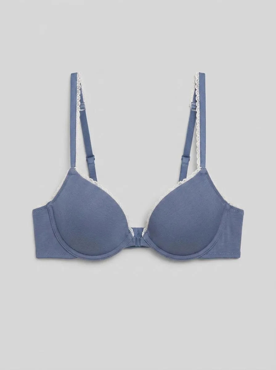 Women Secret_Light Blue_Blue Cotton Classic BEAUTIFUL Bra in Different Cup Sizes_5053833_17_00