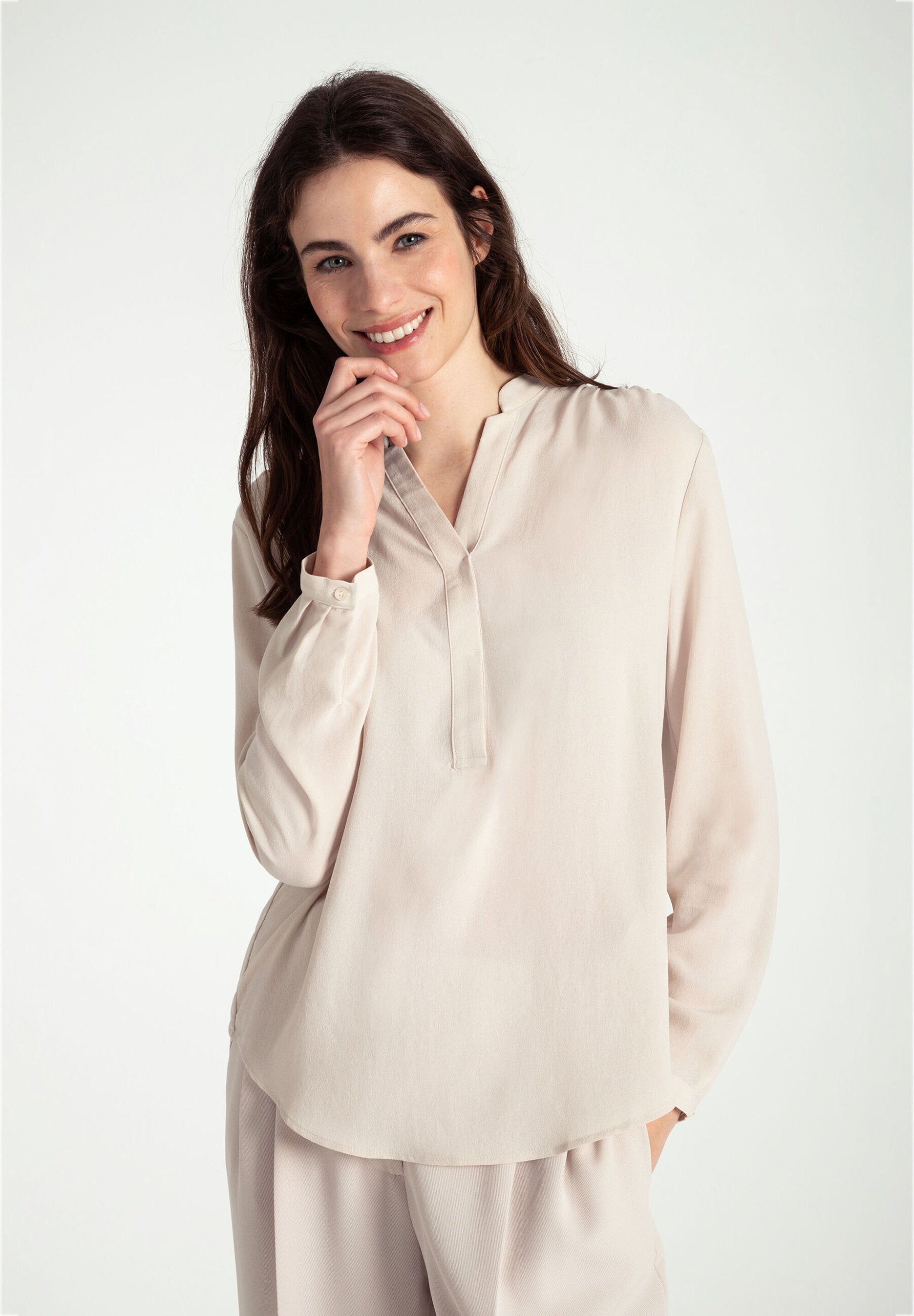 More & More_Powder Cream Viscose Blouse_51022063_0031_01