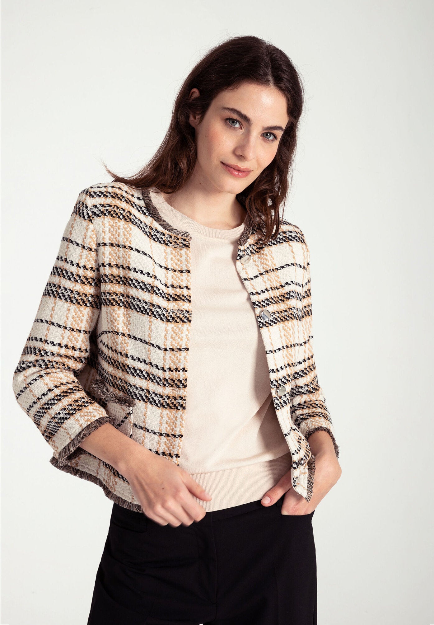 More & More_BouclŽ Checked Jacket_51026592_4208_01