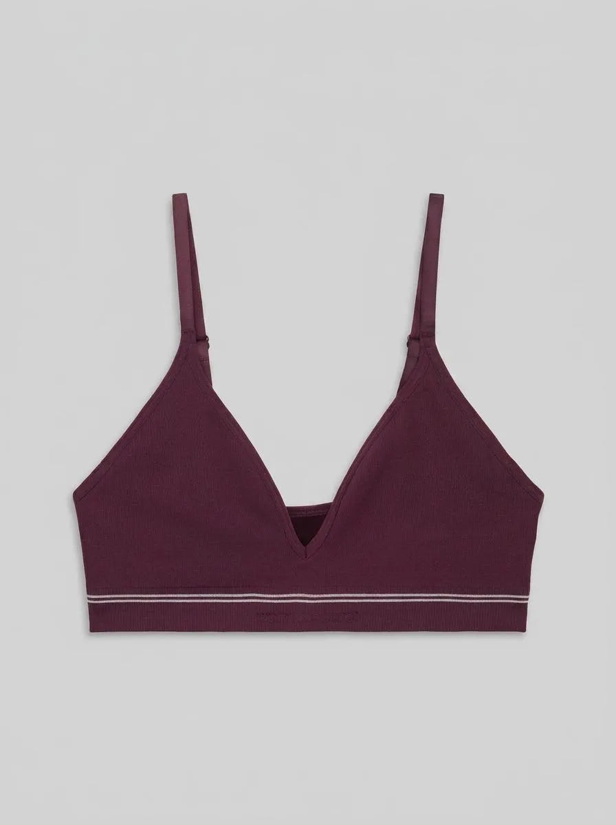Women Secret_Wine_Burgundy NATURAL Seamless Triangle Top_5103011_68_00