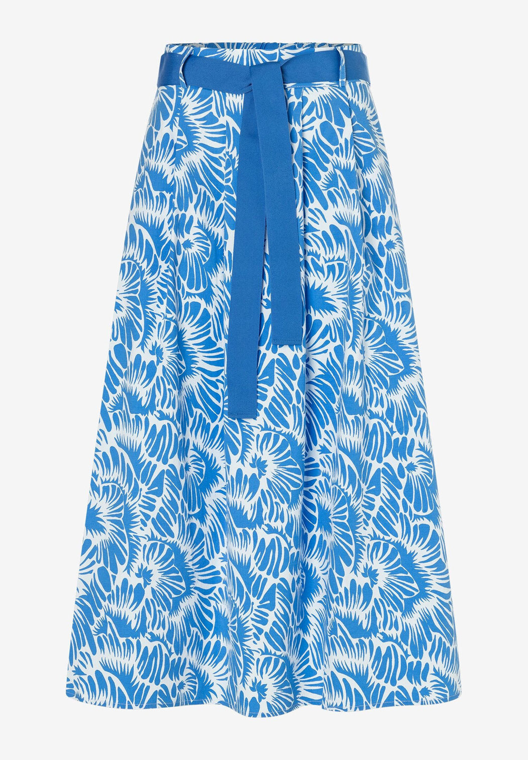 More & More_Blue/White Wide Cotton Skirt_51035005_1330_03