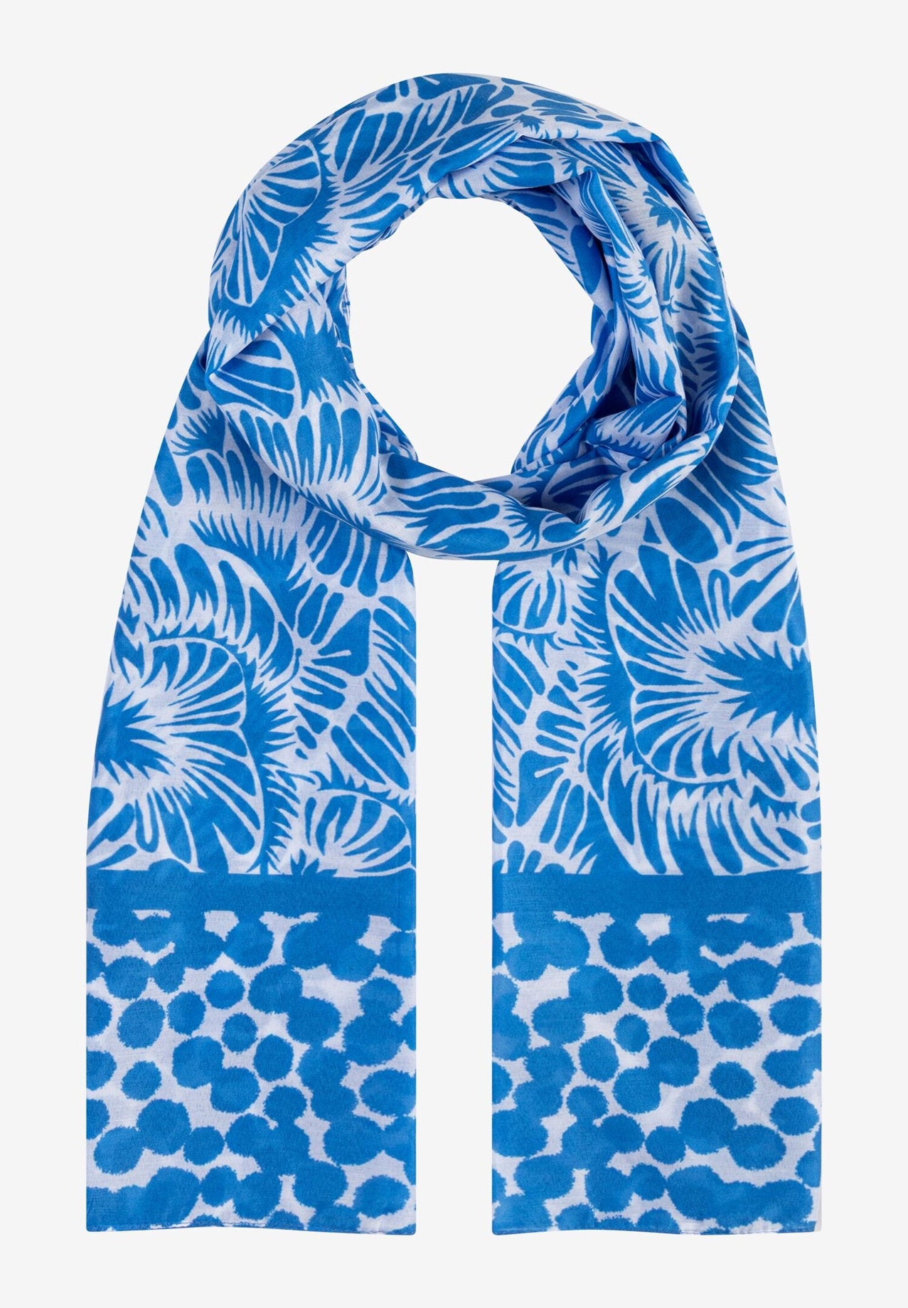 More & More_Blue/White Print Scarf_51039001_1330_03
