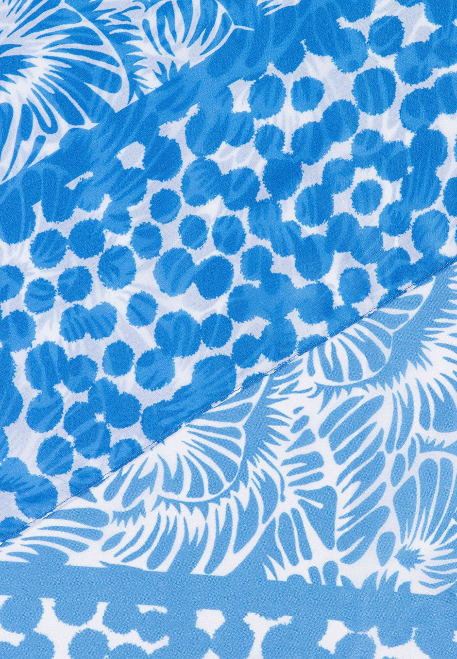 More & More_Blue/White Print Scarf_51039001_1330_04