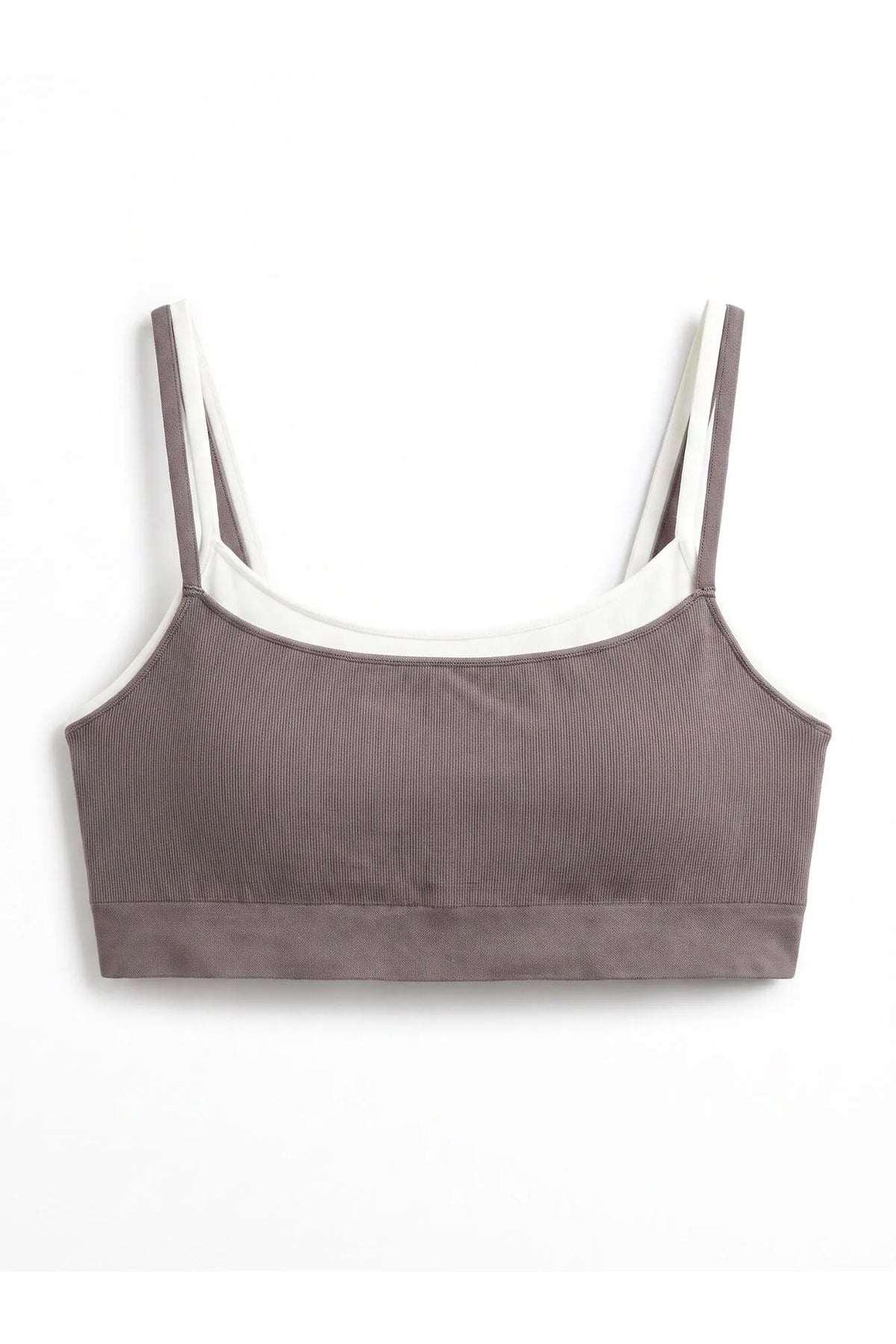 Women Secret Purple/Lilac Women Purple Seamless Ribbed Top SKU: 5104046_77 Image 06