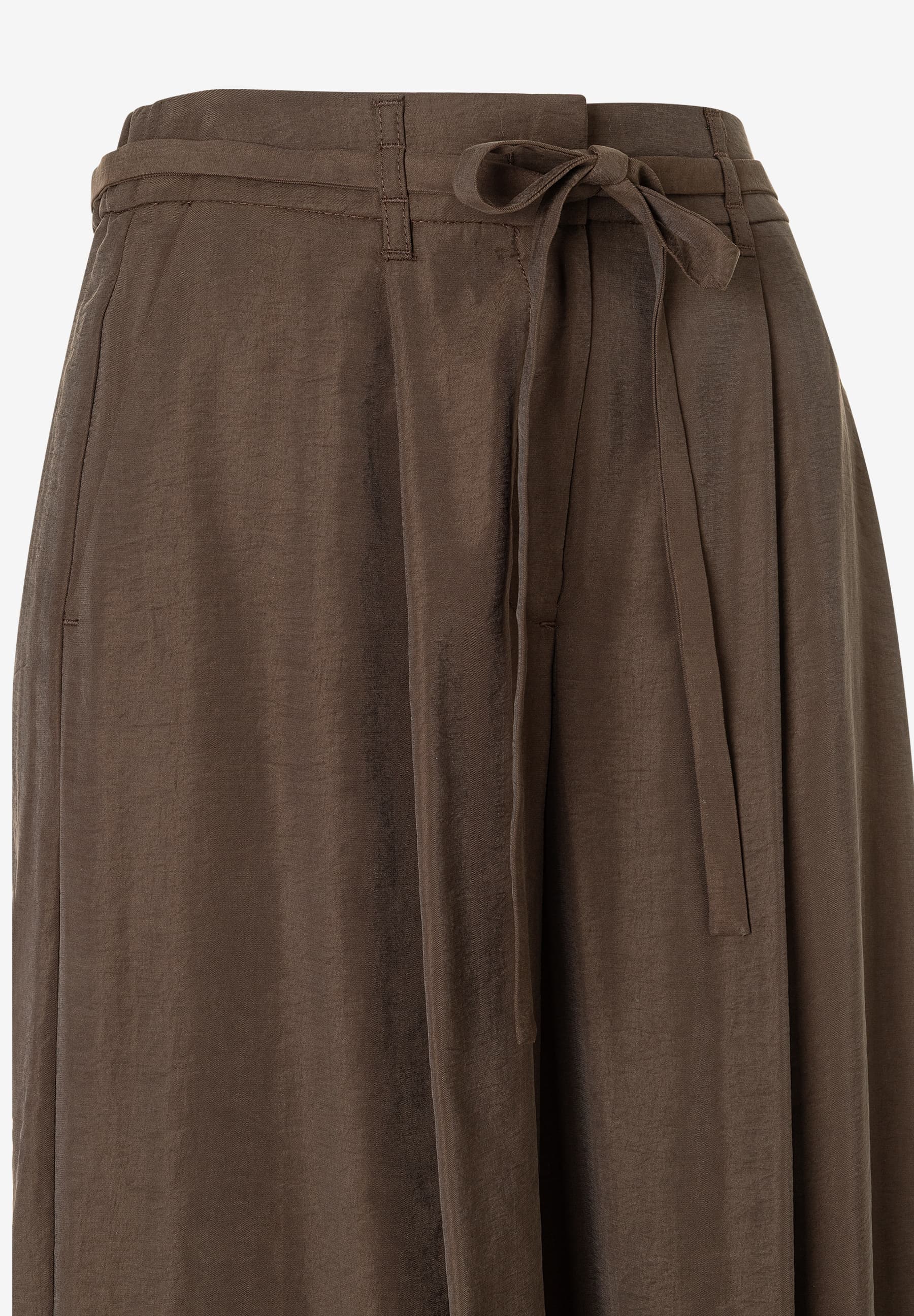 More & More_Espresso Brown_Palazzo Pants with Tie Belt_51074002_0279_03