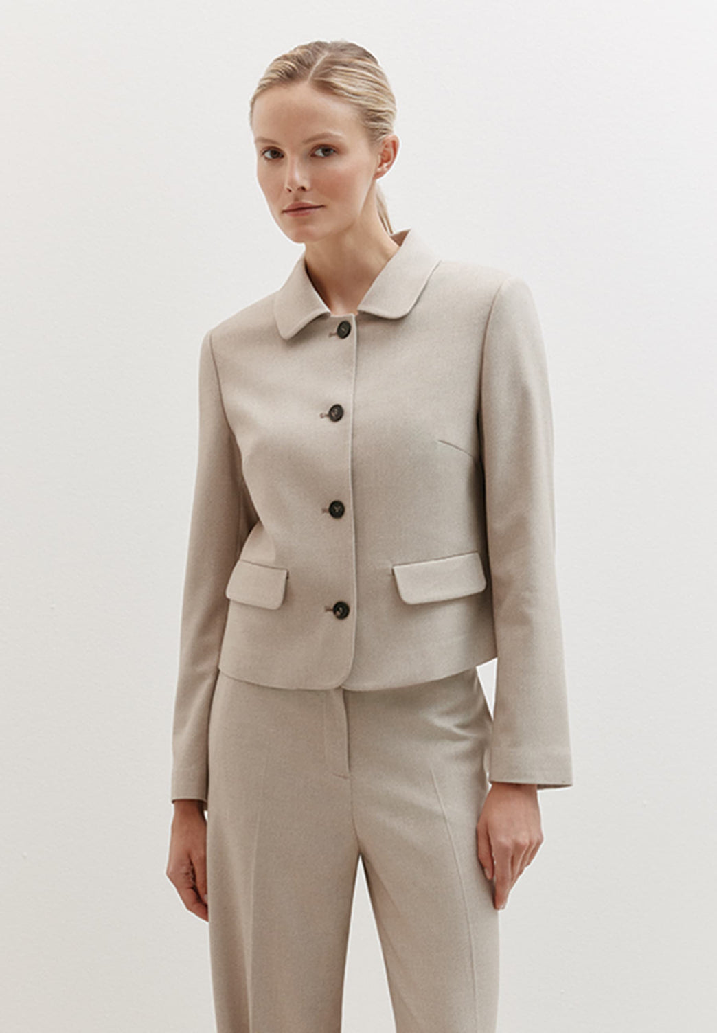 More & More_Dust Melange_Short Blazer_51086052_0257_01