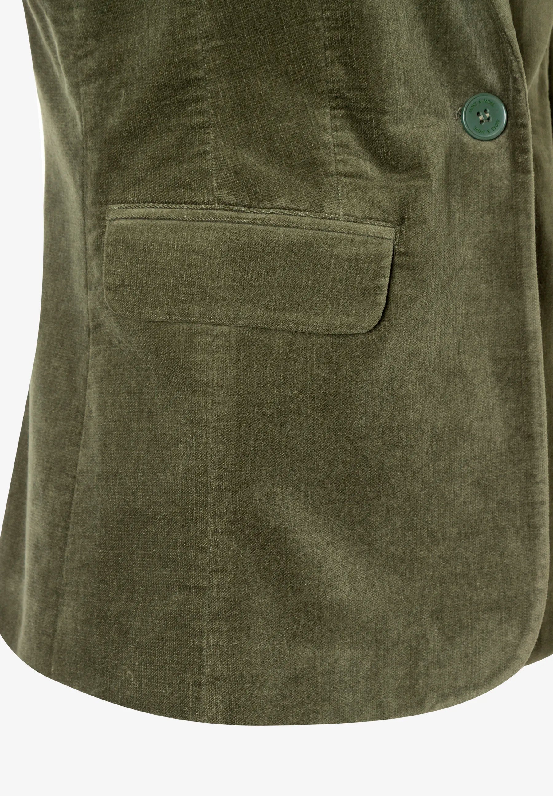 More & More_Ruby Orchid_Velvet Blazer, Khaki_51096004_0564_05