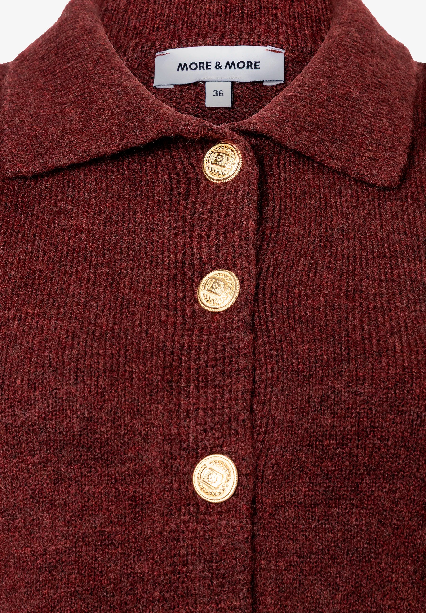 More & More_Raisin Brown_Cardigan with Decorative Buttons, Rust Brown_51101250_0284_04