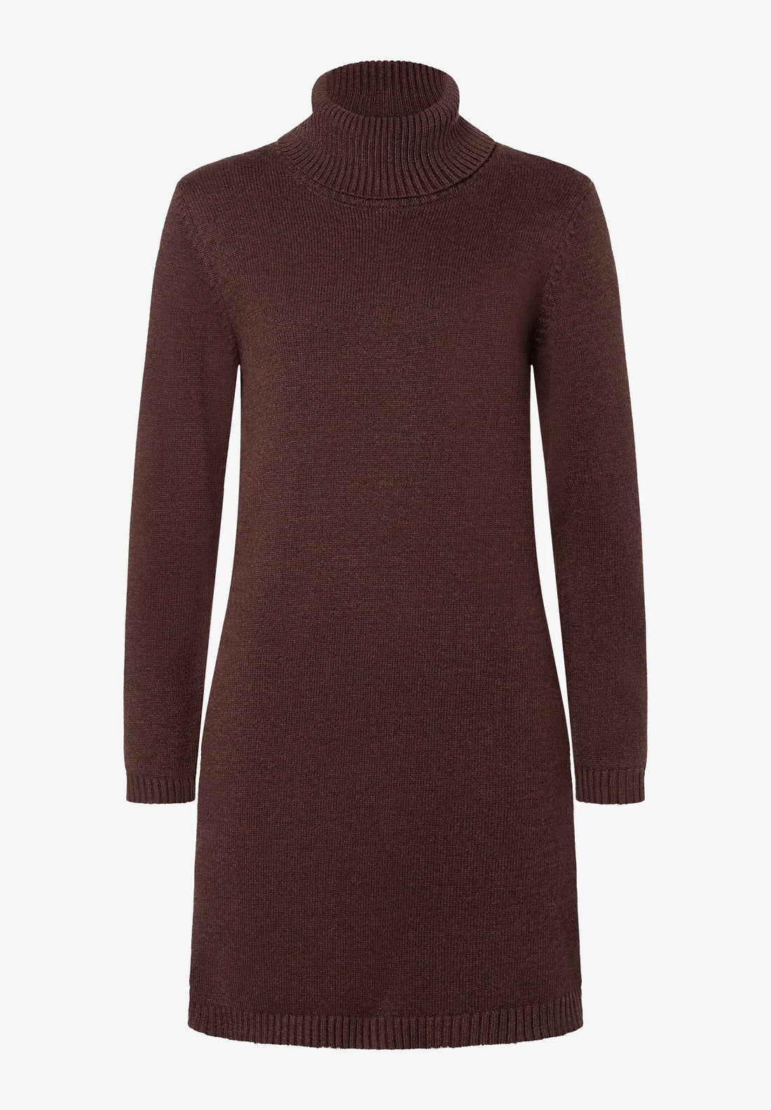 More & More_Espresso Brown_Knit Dress with Roll Neck, Dark Brown_51103750_0279_02