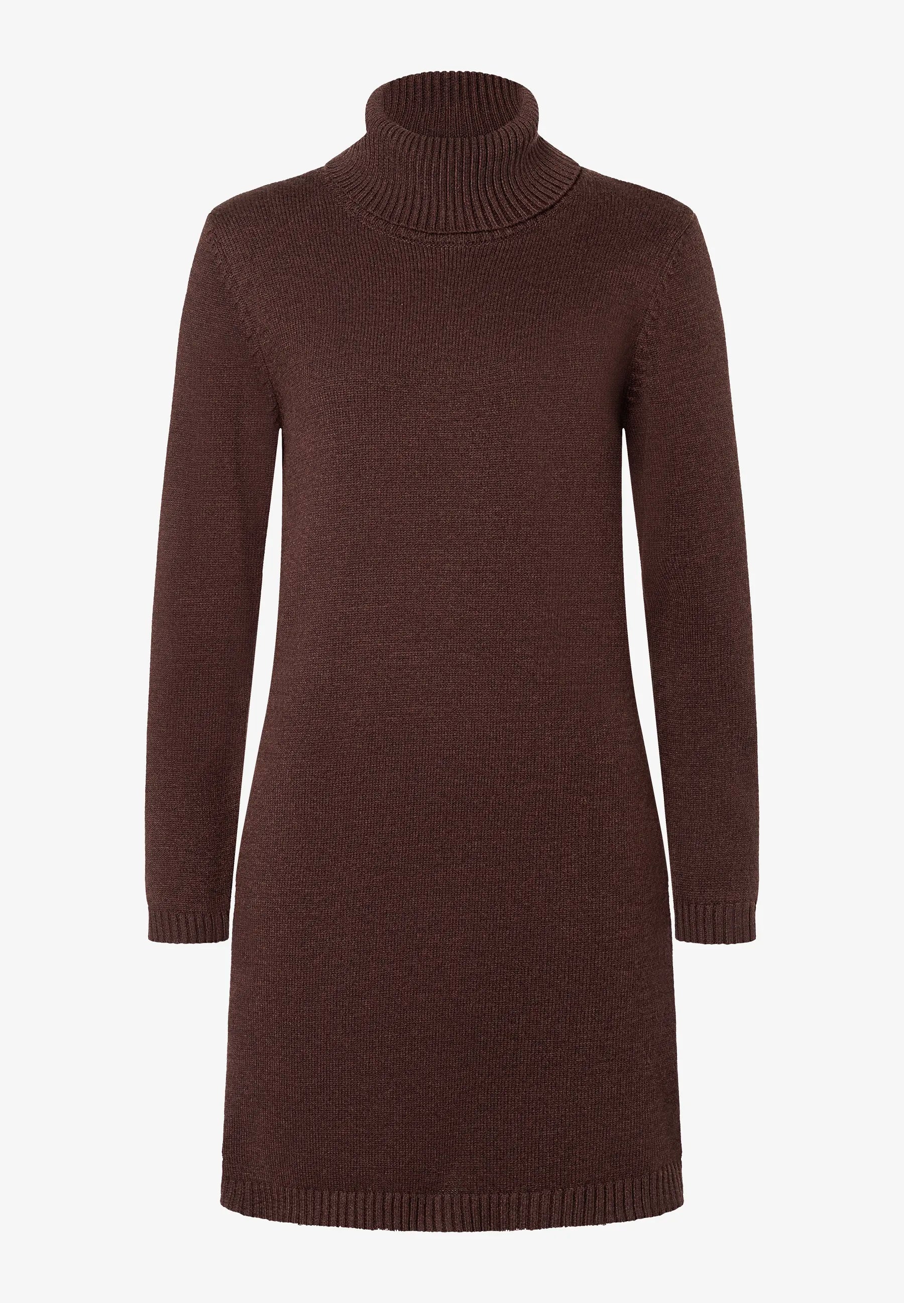 More & More_Espresso Brown_Knit Dress with Roll Neck, Dark Brown_51103750_0279_02