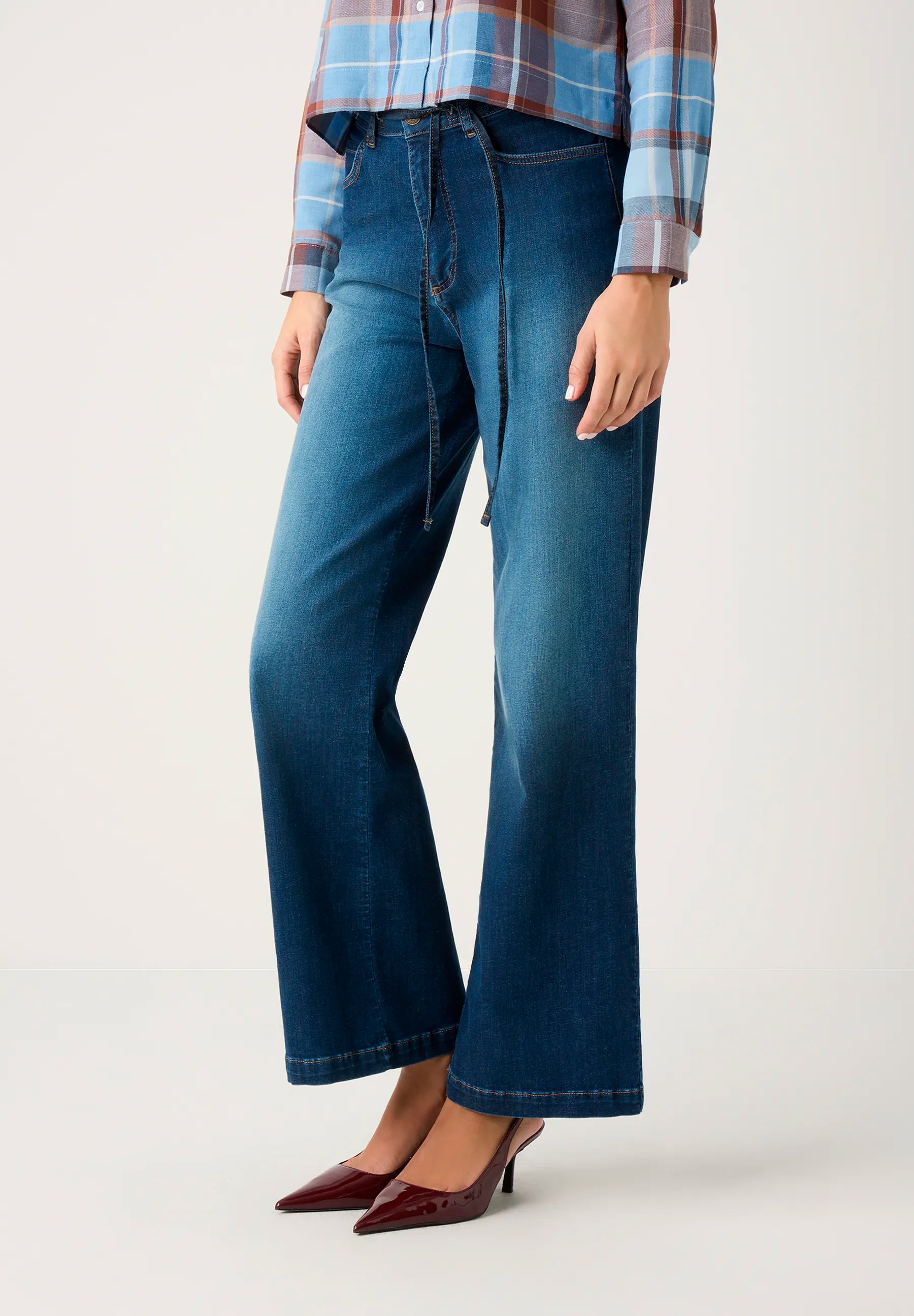 More & More_Dark Blue Denim_Wide-Leg Jeans with Drawstring_51104250_0963_03