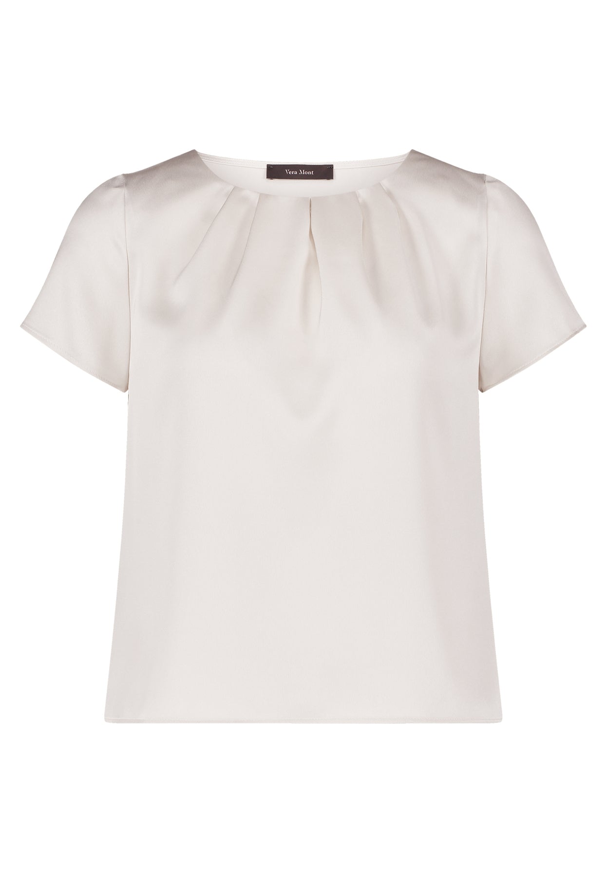 Vera Mont_Bright Pearl_Satin Blouse Short Sleeve_5112-4098_1042_01