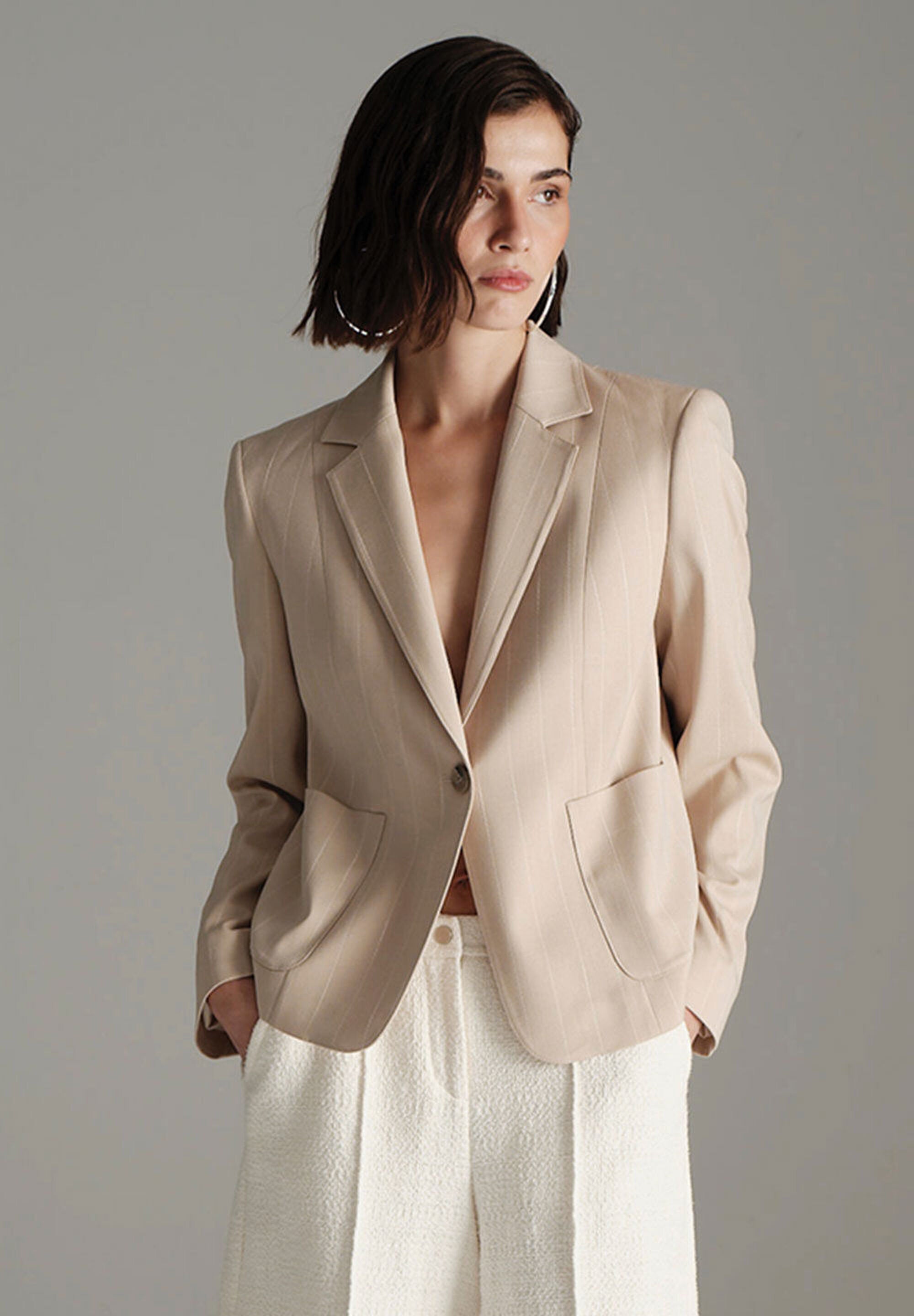 More & More_Beige Pinstripe Blazer_51336072_2238_01