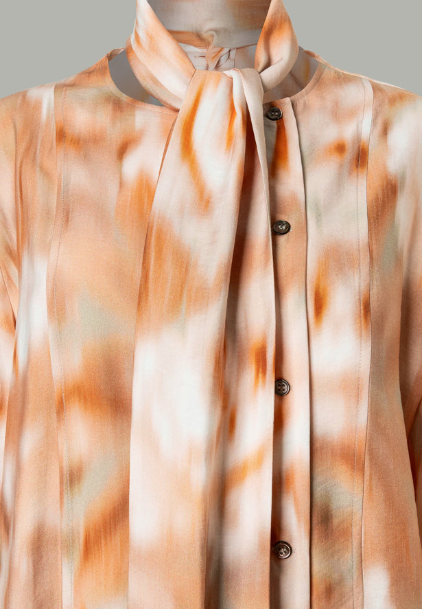 More & More_Blurry Rose Print_Printed Blouse with Removable Bow_51422091_4041_04