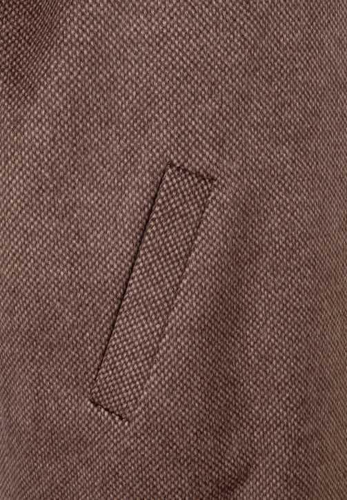 More & More_Camel With Black Check_Micro Check Fluffy Coat_51427091_2244_03