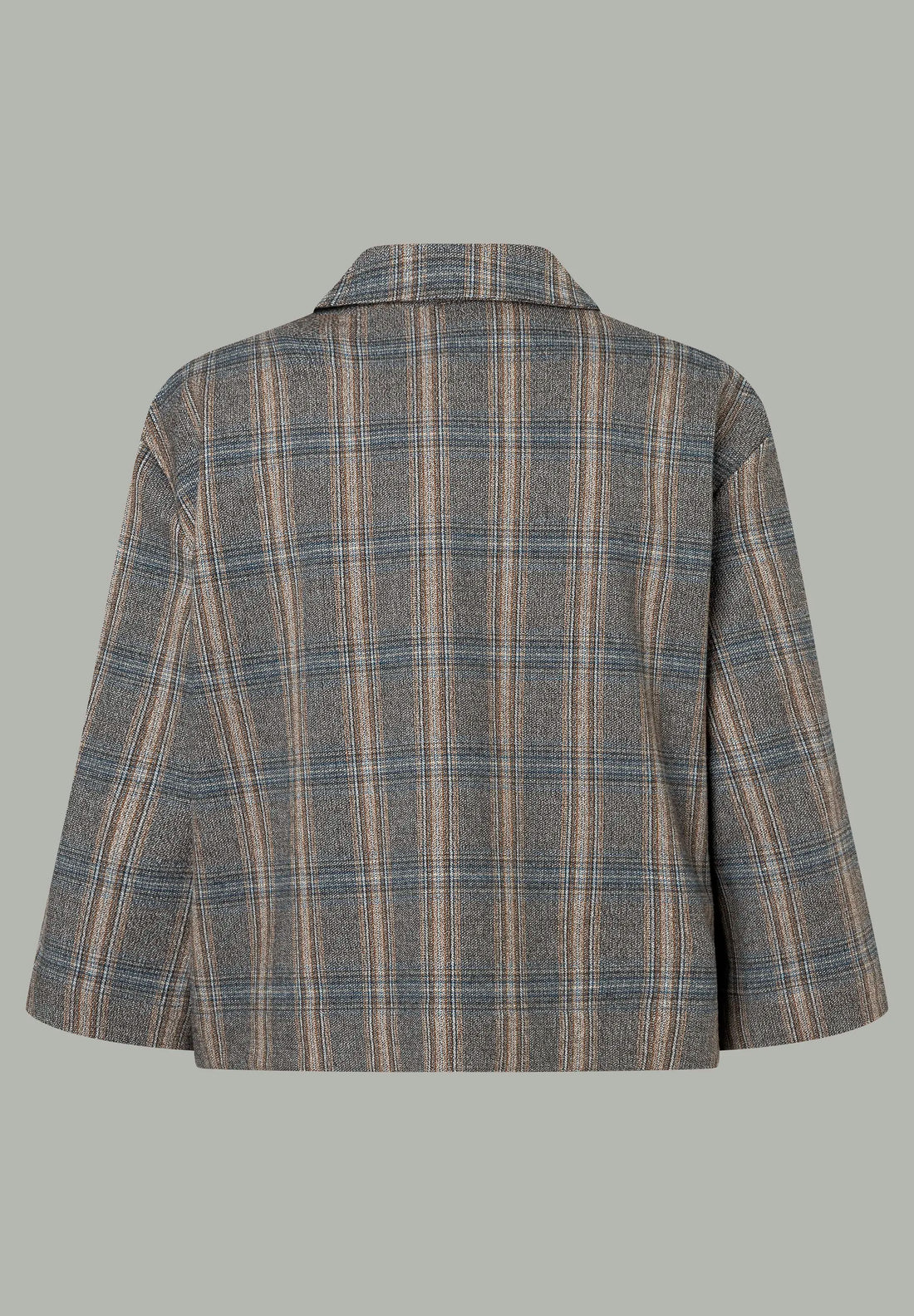 More & More_Checked Flannel_Short Blazer with a Checked Pattern_51436071_3790_02