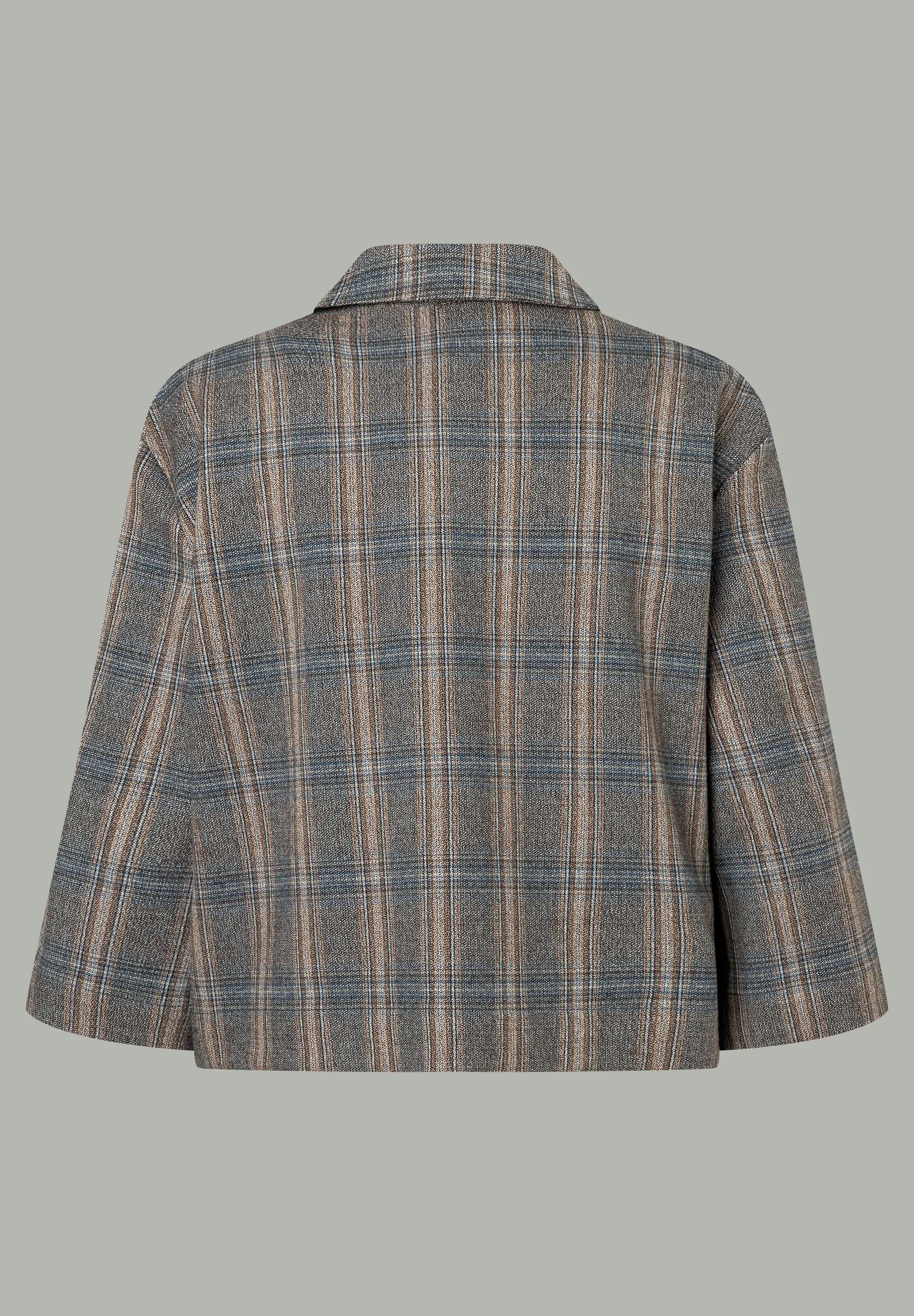 More & More_Checked Flannel_Short Blazer with a Checked Pattern_51436071_3790_02
