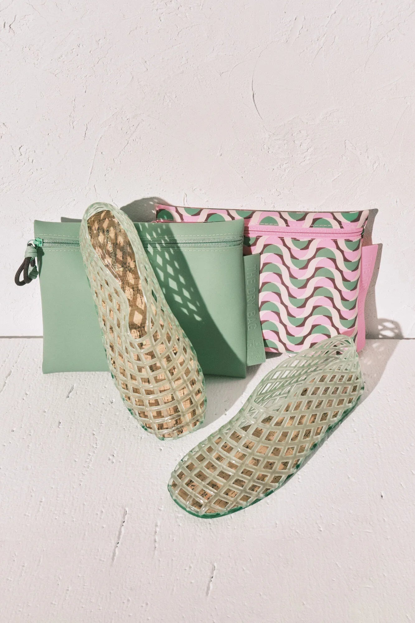 Women Secret_Green_Green Jelly Mesh Effect Sandals_5163220_26_07