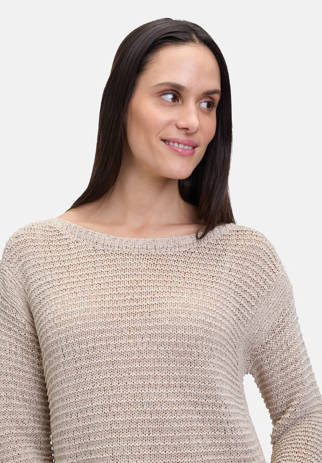 Betty Barclay_Chunky Knit Sweater with 3/4 Sleeves_5237-1147_1098_06