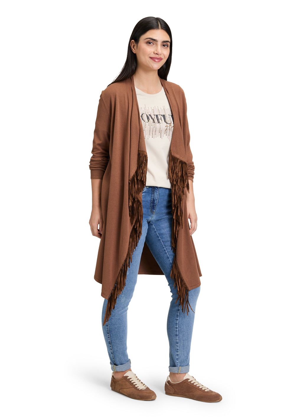 Betty Barclay_Classic Nougat_Knitted Jacket Long 1/1 Sleeve_5275-1434_7050_02