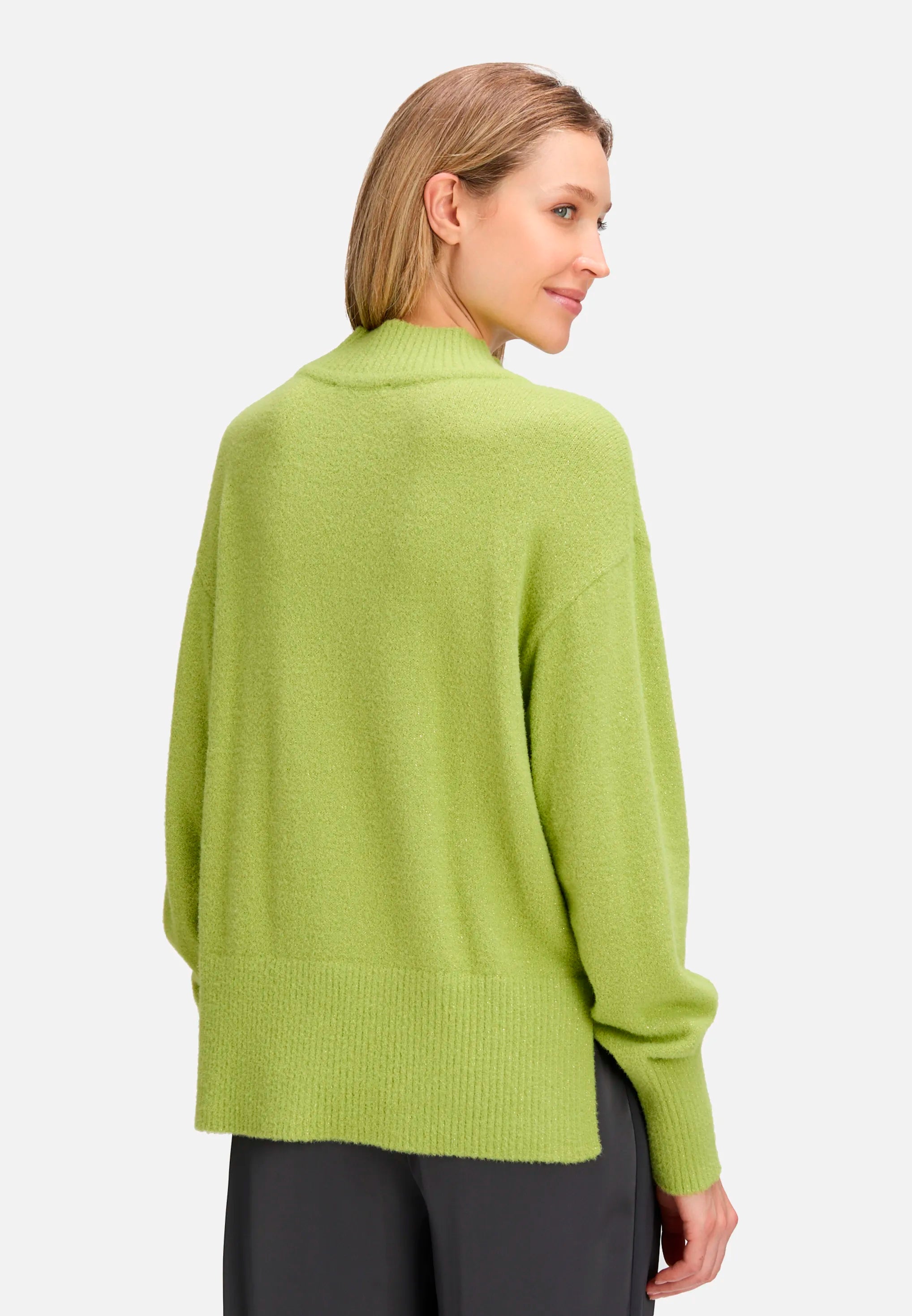 Betty Barclay_Fresh Moss_Knit Sweater with Lurex Thread_5319-1594_5436_03