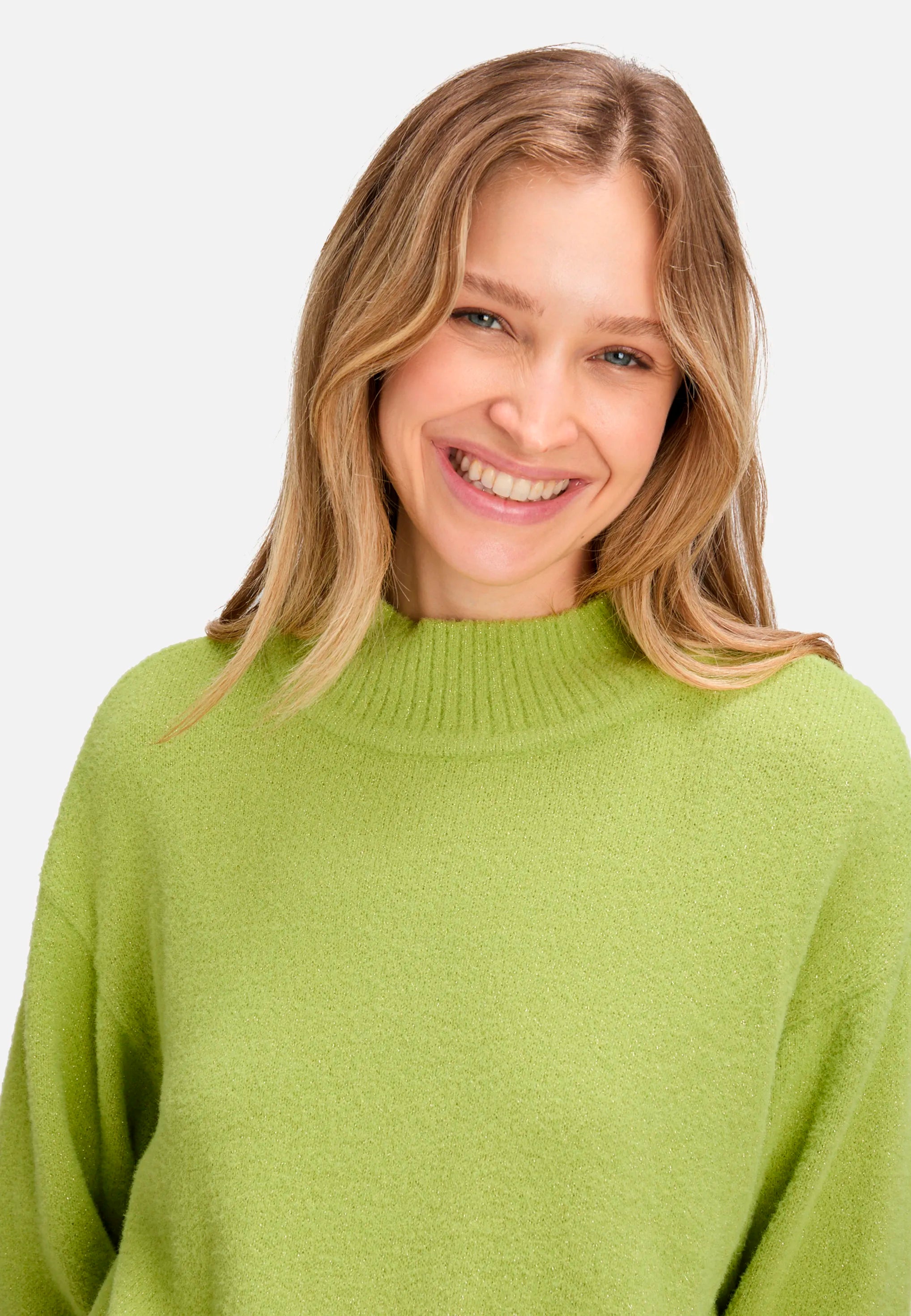 Betty Barclay_Fresh Moss_Knit Sweater with Lurex Thread_5319-1594_5436_06