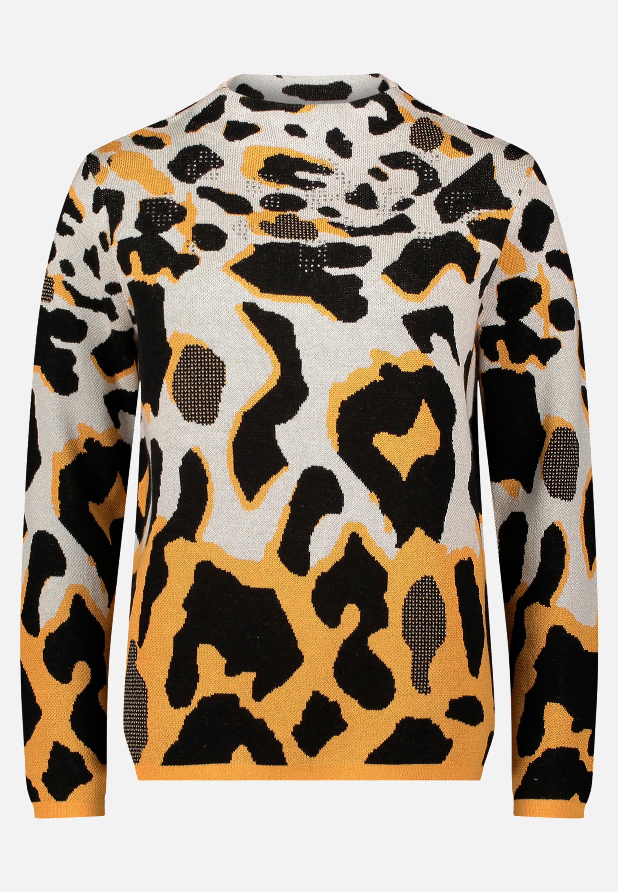 Betty Barclay_Patch Beige/Yellow_Knit Sweater with Jacquard_5324-1599_7921_04